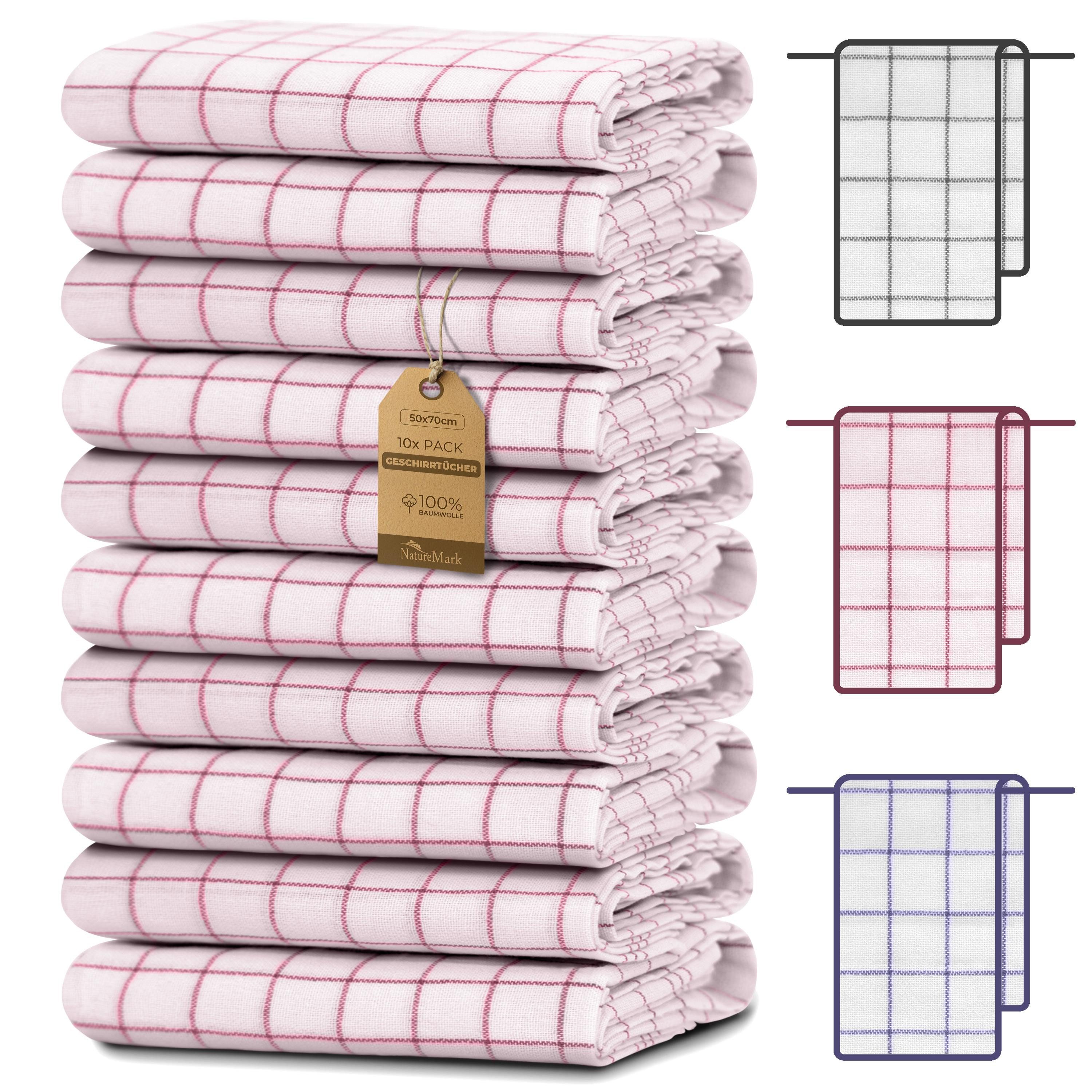 NatureMark Geschirrtuch 10er-Set Küchentücher 50x70cm, (Set, günstig online kaufen