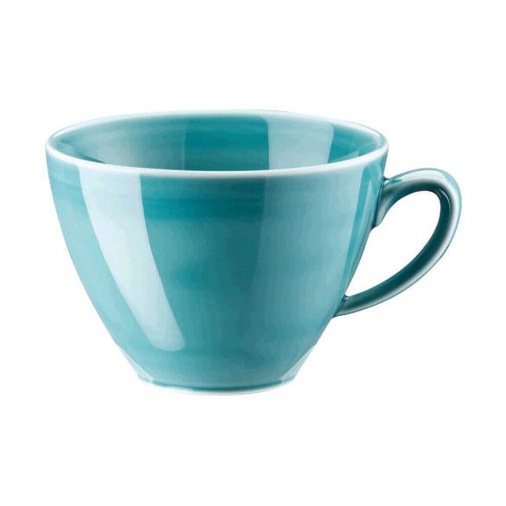 Rosenthal Tasse Kombi-Obertasse Mesh Aqua, 1-tlg., Porzellan, Kombi-Obertasse Mesh Aqua, 0,29 l, türkis