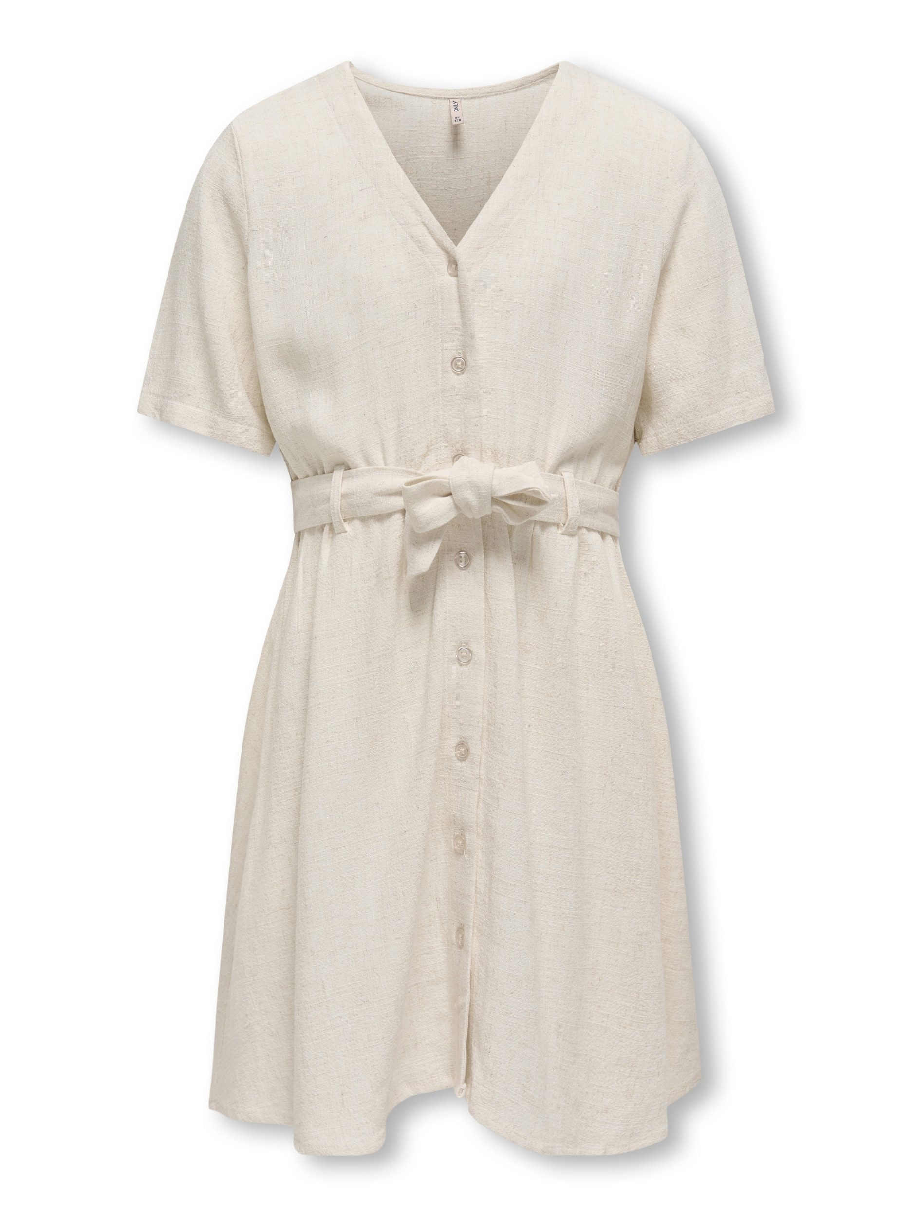ONLY A-Linien-Kleid KOGSIESTA S/S LINEN BLEND BELT DRES