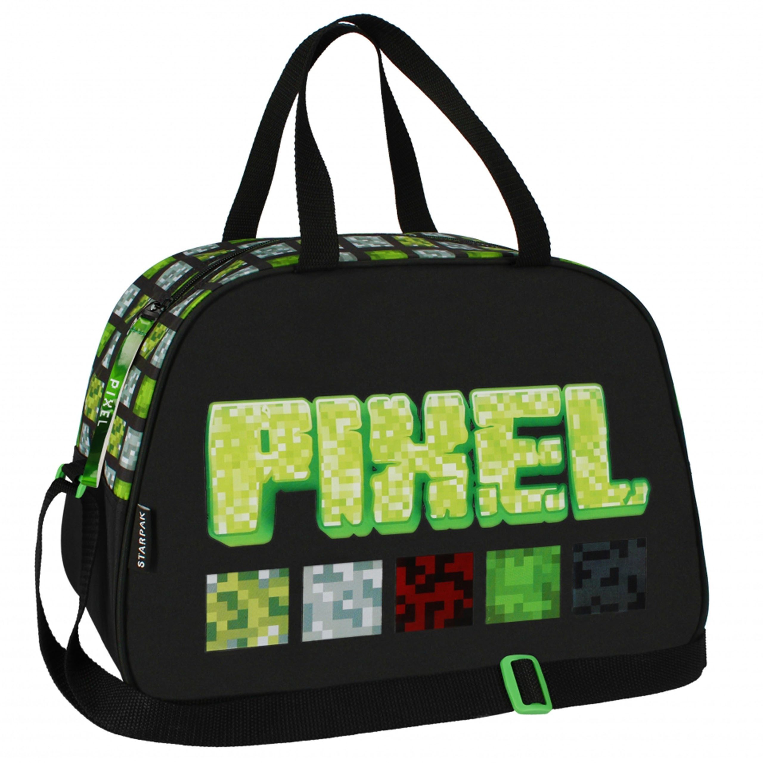 Pixel Reisetasche Pixel Game Jungen geräumige Sport-/Reise-Umhängetasche 39x16x27cm