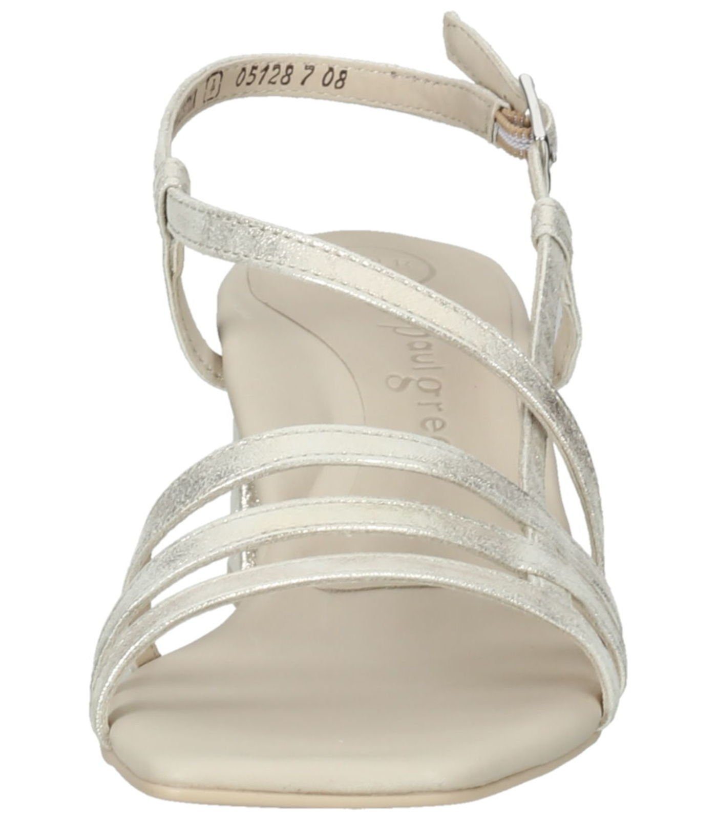 Paul Green Sandalen Leder Riemchensandalette Metallic (033) Silber