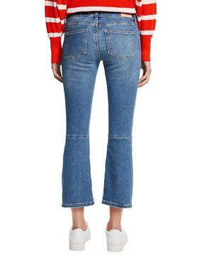 Esprit 7/8-Jeans Tiefsitzende Jeans mit ausgestelltem Cropped-Bein