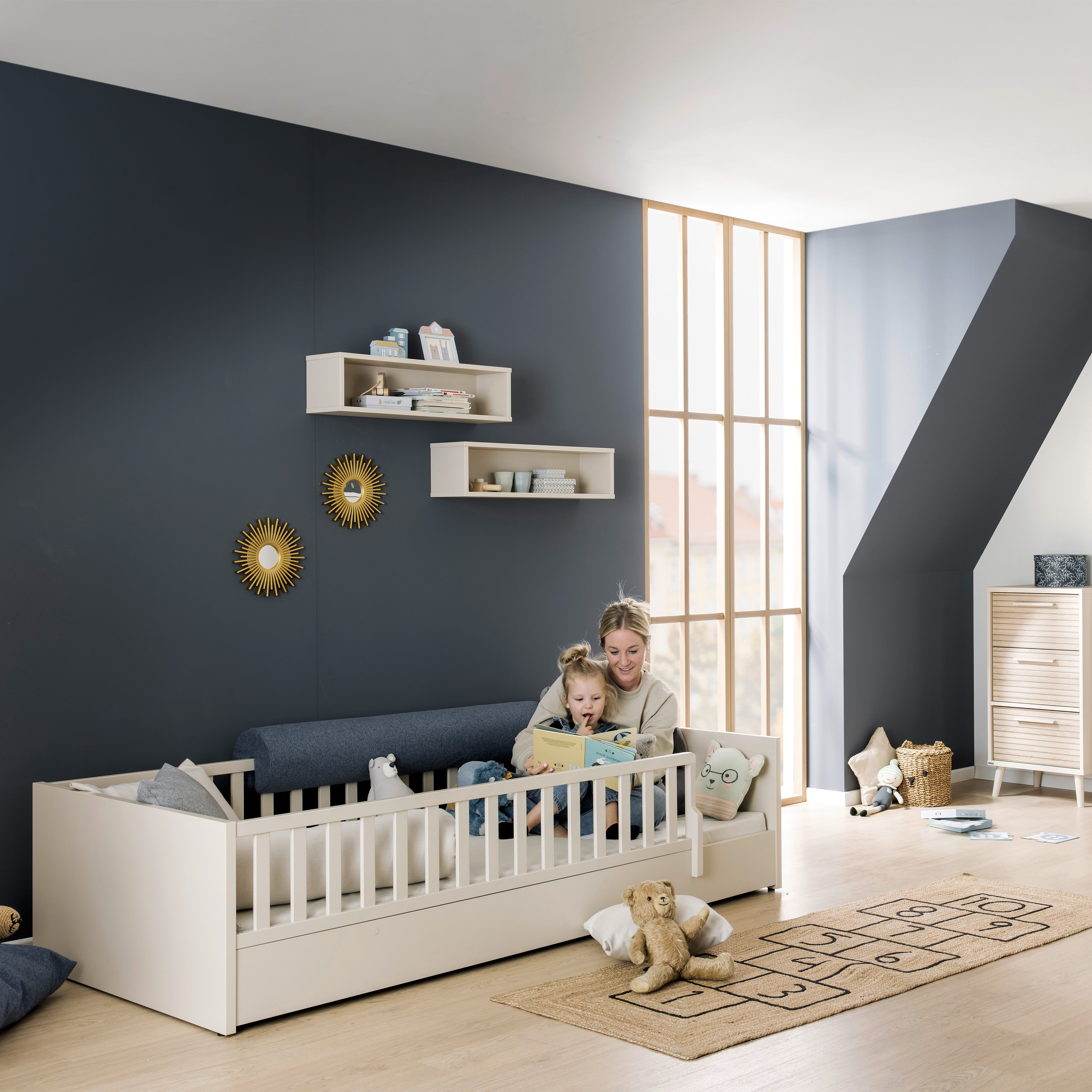 PAIDI Kinderbett  Little Flo ¦ blau ¦ Maße (cm): B: 97,6 H: 50,6 Betten > B günstig online kaufen