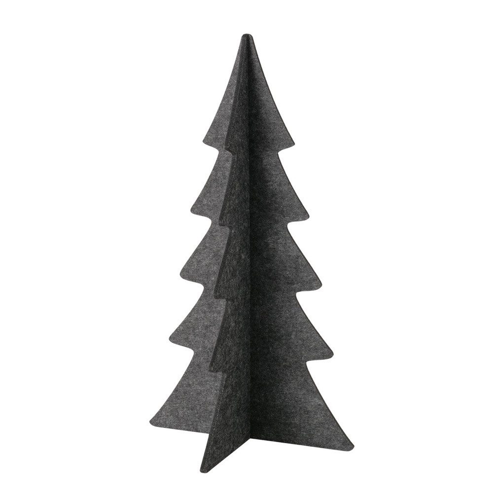 BOLTZE Dekoobjekt Tannenbaum FELTY dunkelgrau H70cm aus Filz Filztanne Deko Weihnachten