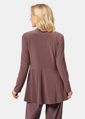 GOLDNER Shirtjacke Weich fallende Jersey-Longjacke