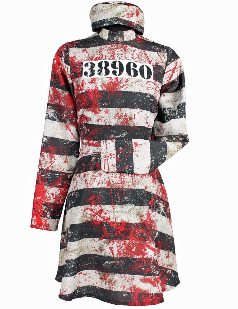 thetru Hexen-Kostüm Halloween Kostüm 'Bloody Prisoner' für Damen, Blu