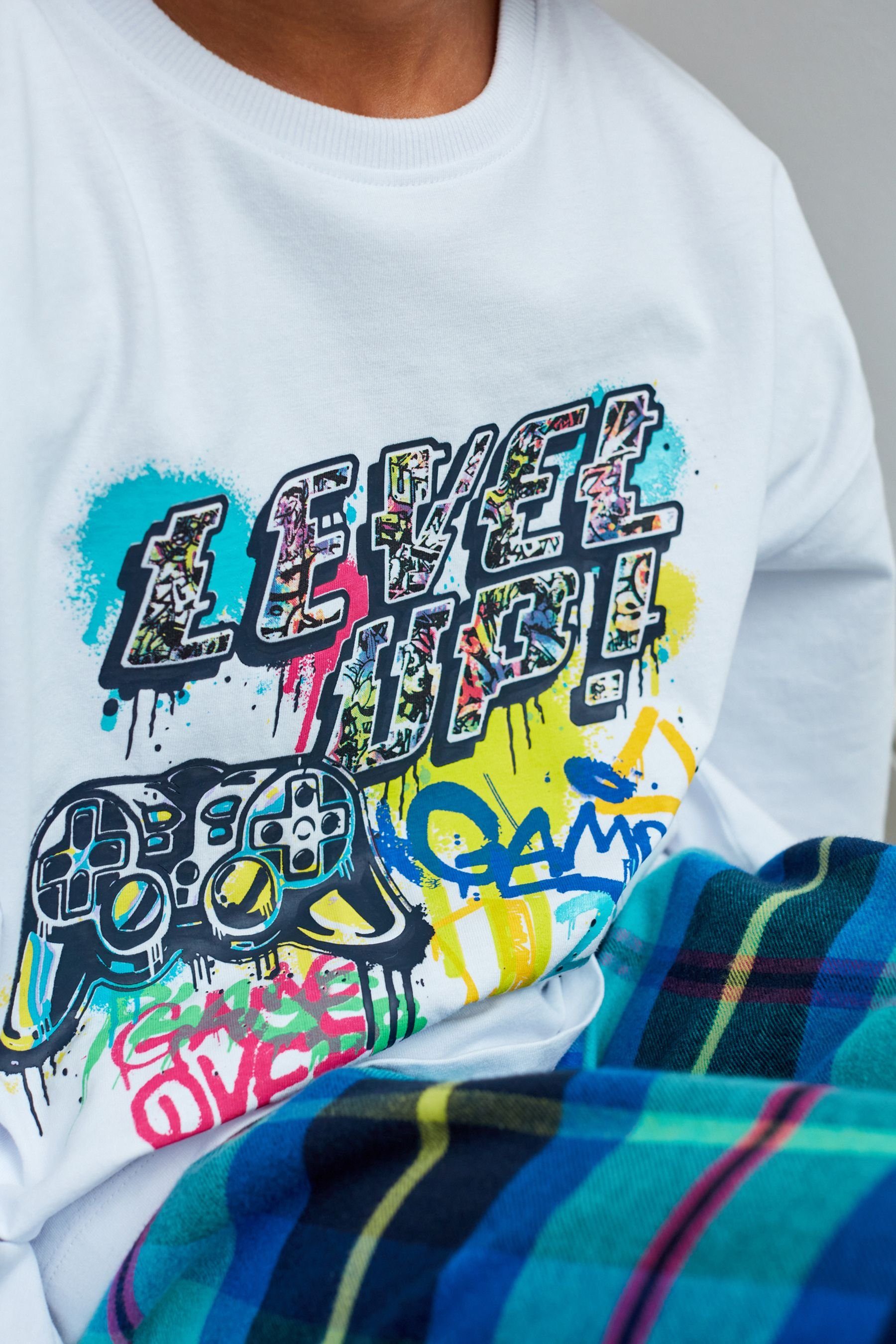 Next Pyjama Pyjamas im (4 tlg) 2er-Pack Graffiti Bright