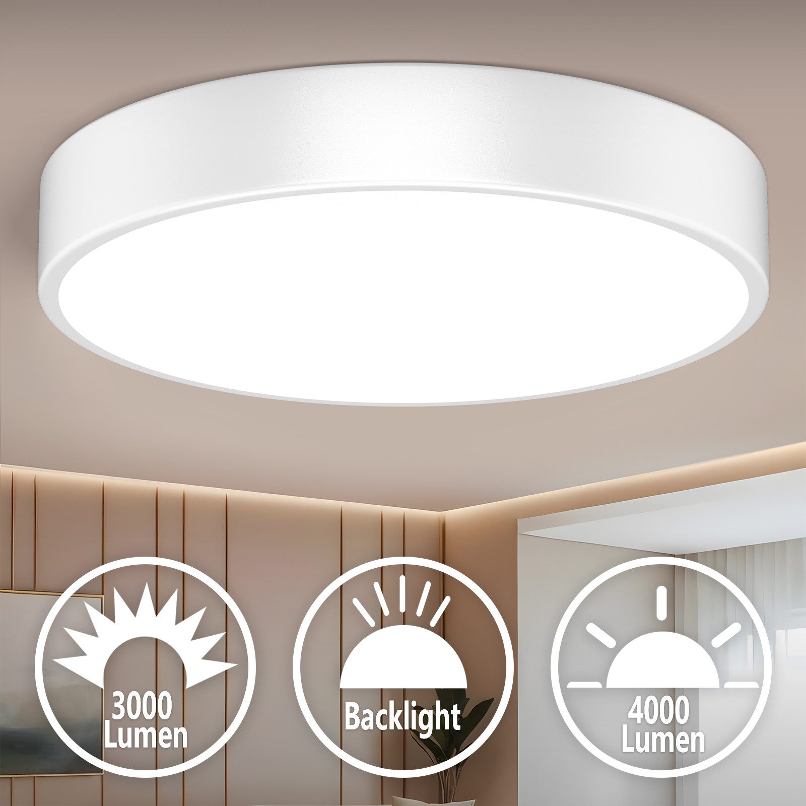 Yuede LED Deckenleuchte, LED Deckenlampe, Wohnzimmer günstig online kaufen