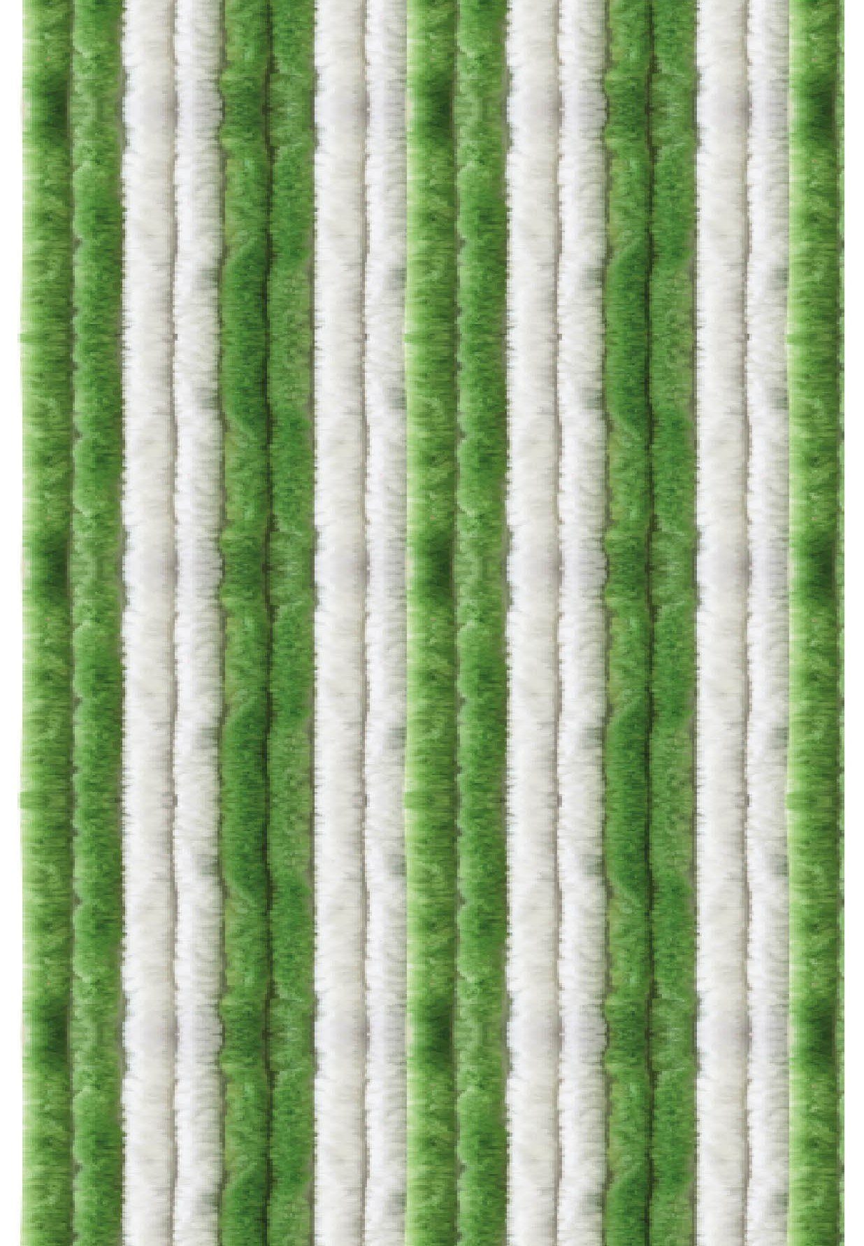 Türvorhang, Arsvita, Ösen (1 St), blickdicht, Flauschvorhang 90x220cm (BxL), perfekter Insekten- und Sichtschutz, viele versch. Farben verfügbar Grün - Weiß