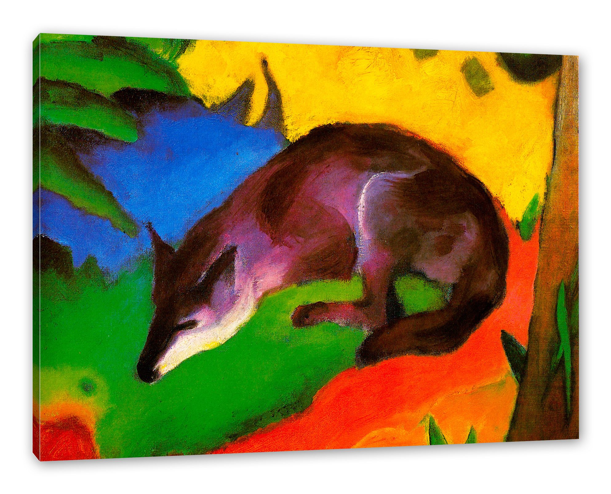 Pixxprint Leinwandbild Franz Marc - Fuchs, Franz Marc - Fuchs (1 St), Leinwandbild fertig bespannt, inkl. Zackenaufhänger