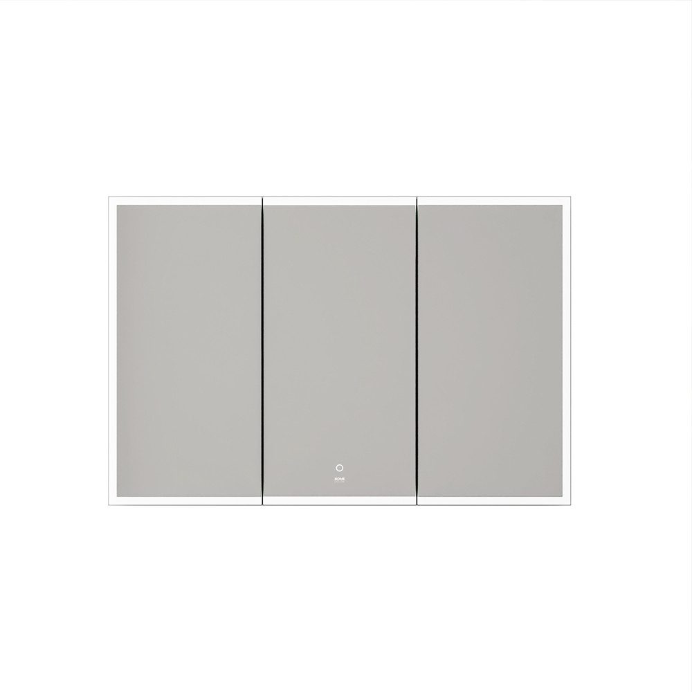 HOME DELUXE Badezimmerspiegelschrank LED-Spiegelschrank EVE - Größenauswahl inkl. Doppelsteckdose, Anti-Beschlag-System, Farbtemperaturwechsel