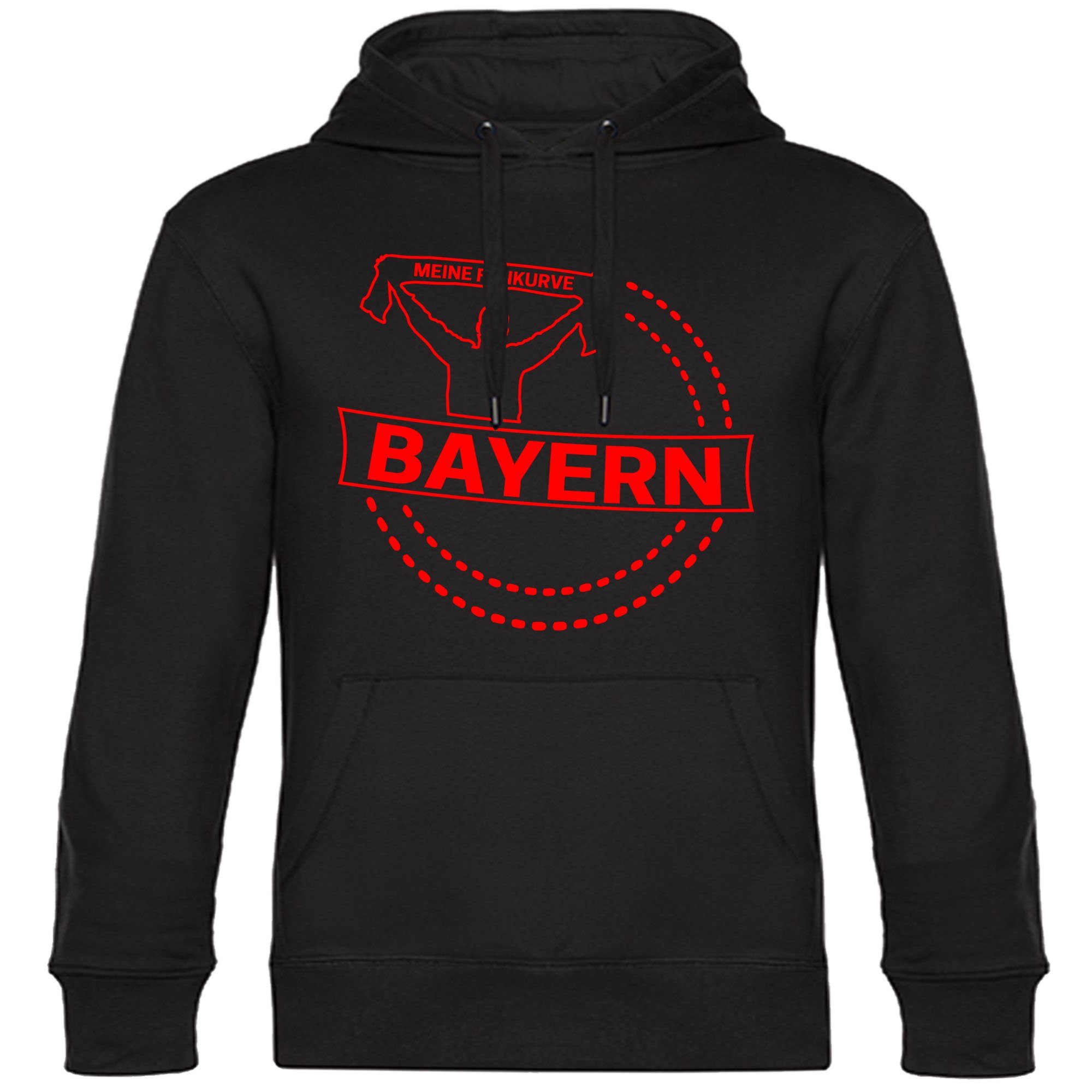 multifanshop Kapuzensweatshirt Bayern - Meine Fankurve - Hoodie
