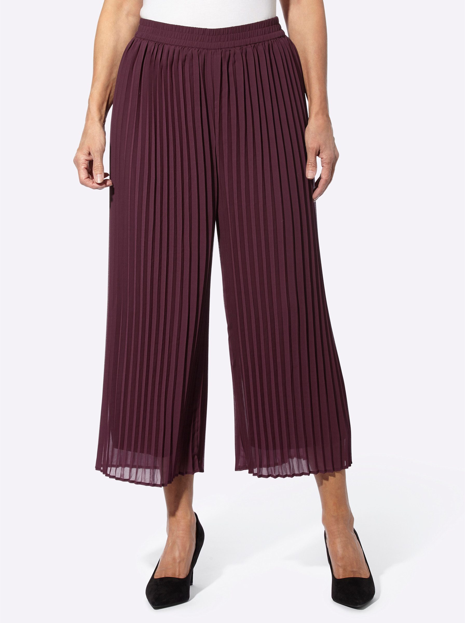 Sieh an! Jerseyhose Plisseehose Innenbeinlänge ca. günstig online kaufen