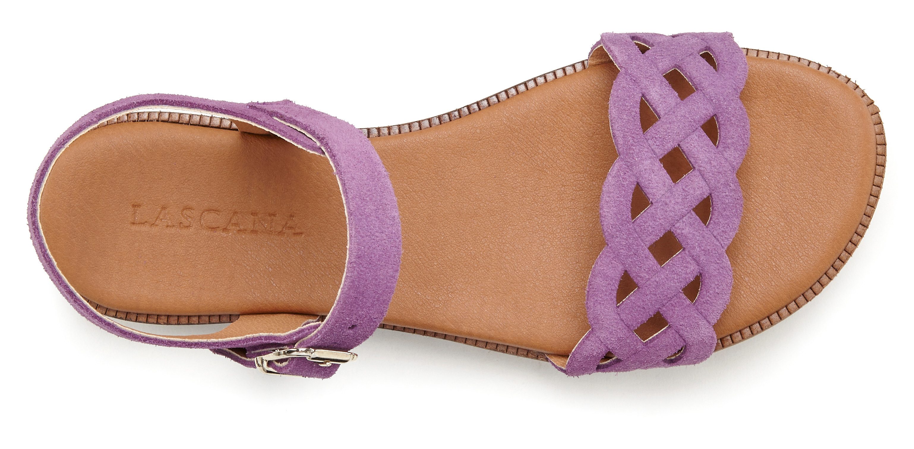 LASCANA Sommerschuh Sandale Sandalette, Sommerschuh aus Leder mit Cut-Outs und weicher Innensohle