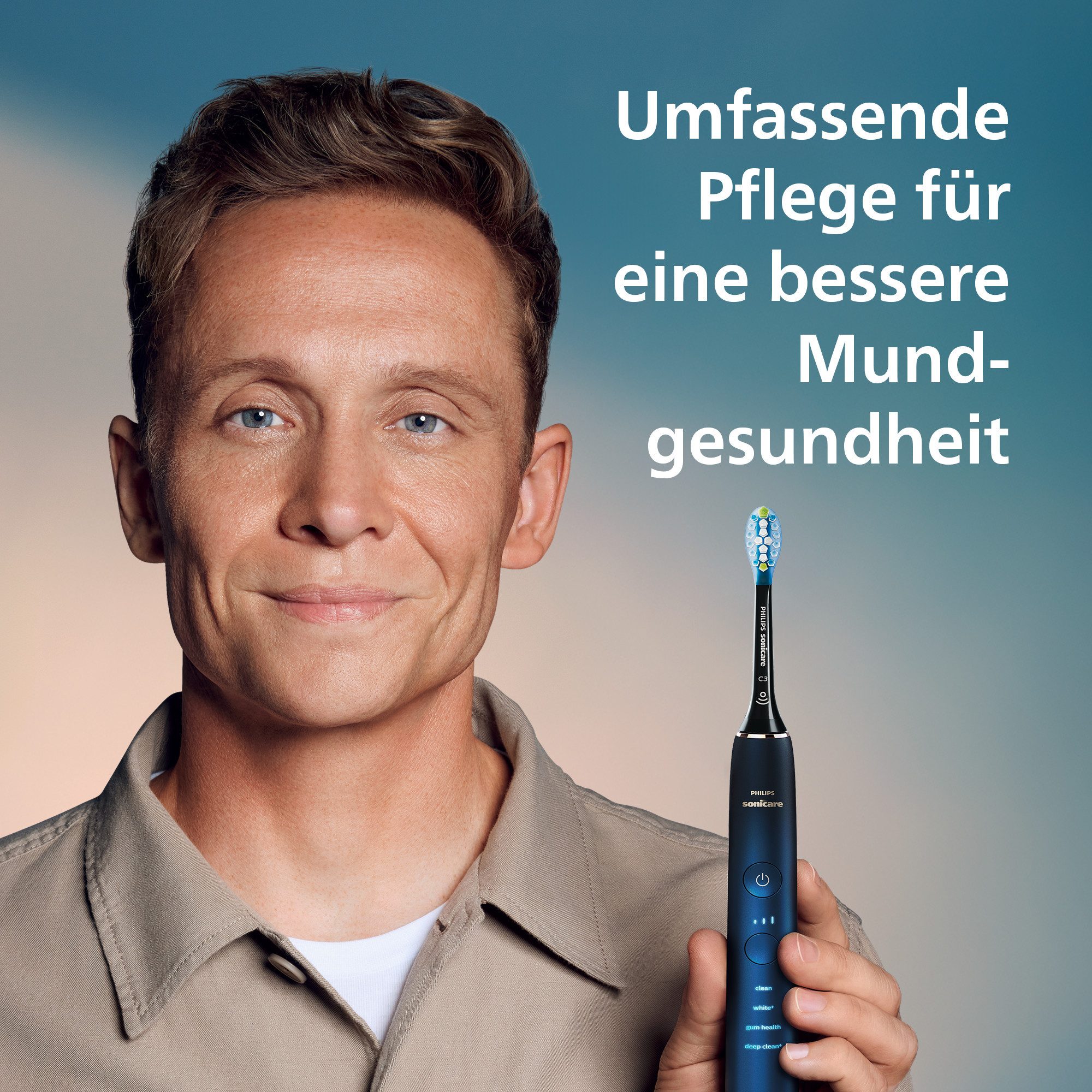 Philips Sonicare Elektrische Zahnbürste DiamondClean 9000 Special Edition HX9911, Aufsteckbürsten: 1 St., mit integriertem Drucksensor, 4 Putzprogramme und 3 Intensitätsstufen