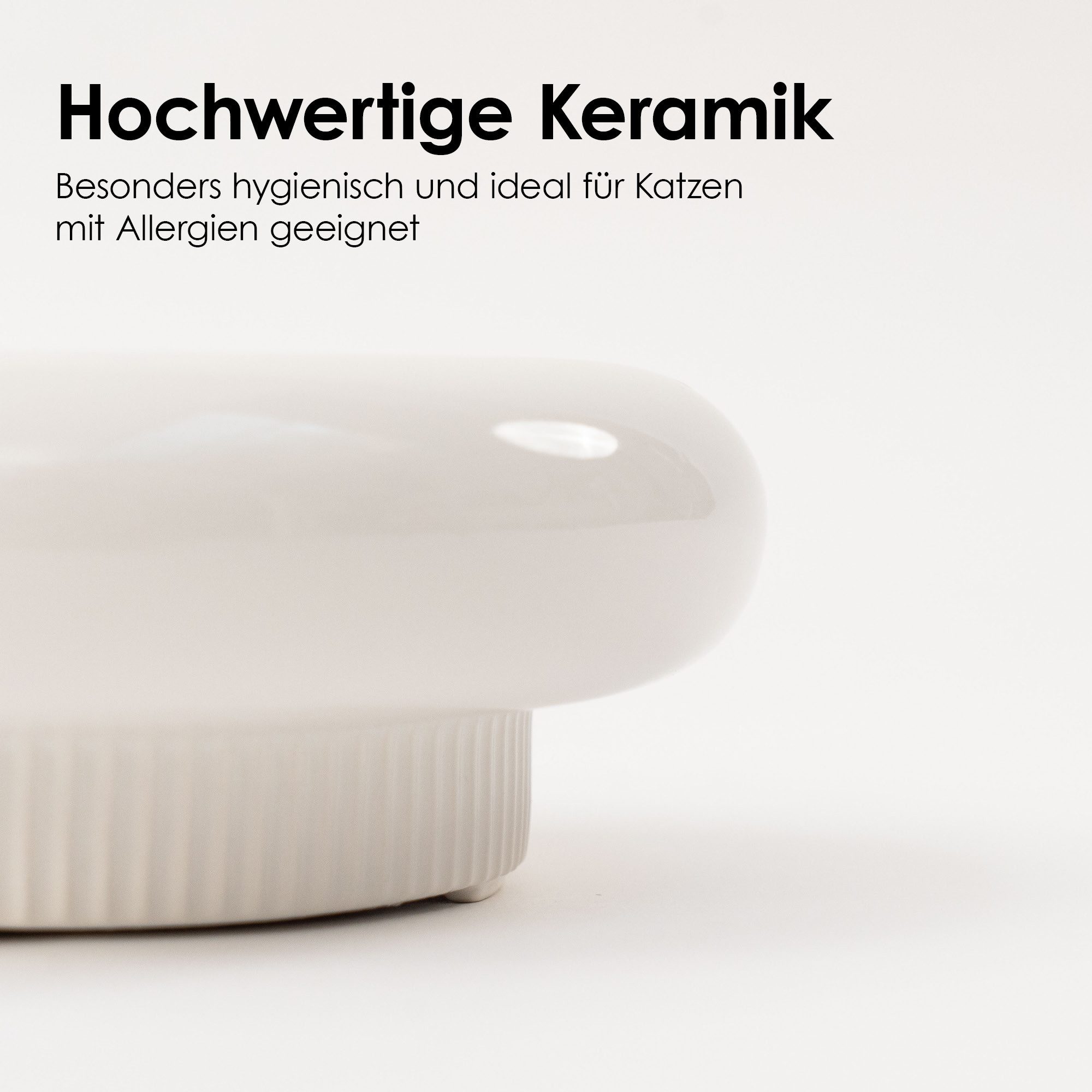 LucyBalu Futternapf MYCO erhöhter Katzennapf aus Keramik, Stoneware, Ergonomischer Futter- und Trinknapf für Katzen