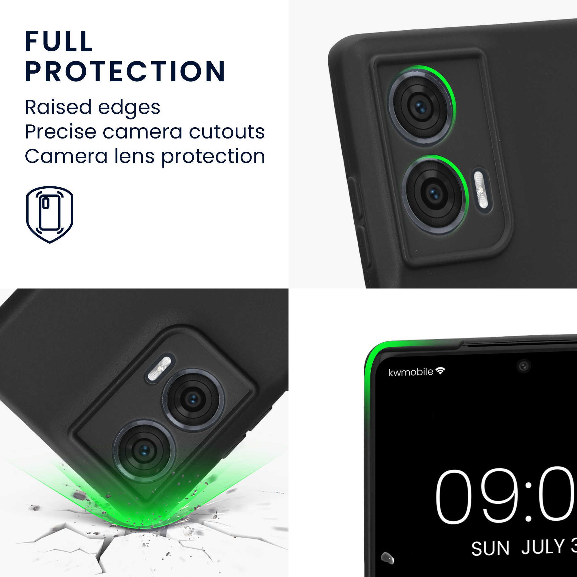 kwmobile Handyhülle Handyhülle für Motorola Edge 50 Fusion Hülle, Weiches Handy Silikon Case - Schutzhülle Cover