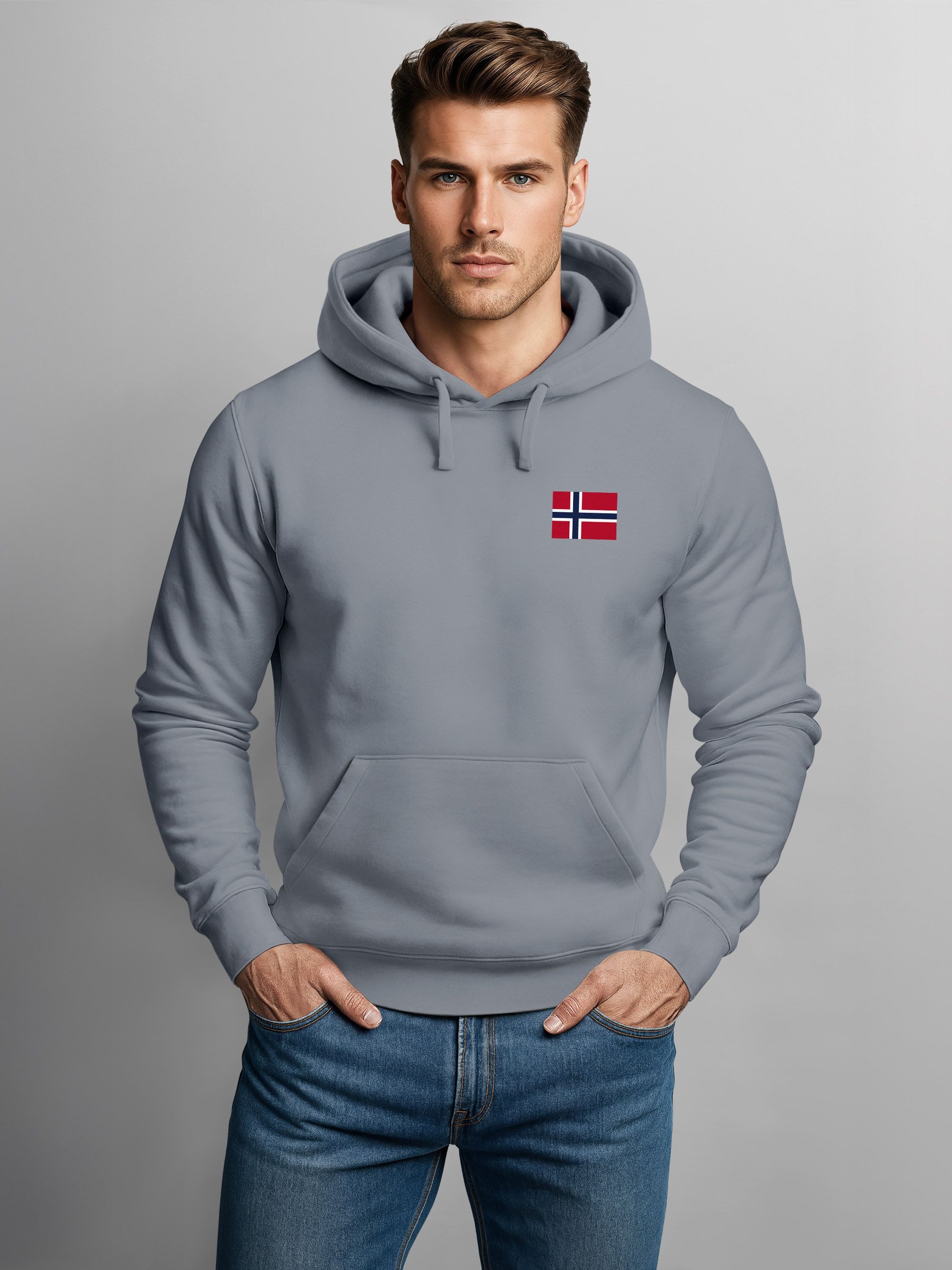 Neverless Hoodie Hoodie Herren Norway Flag Kapuzensweatshirt Norwegen Flagg günstig online kaufen