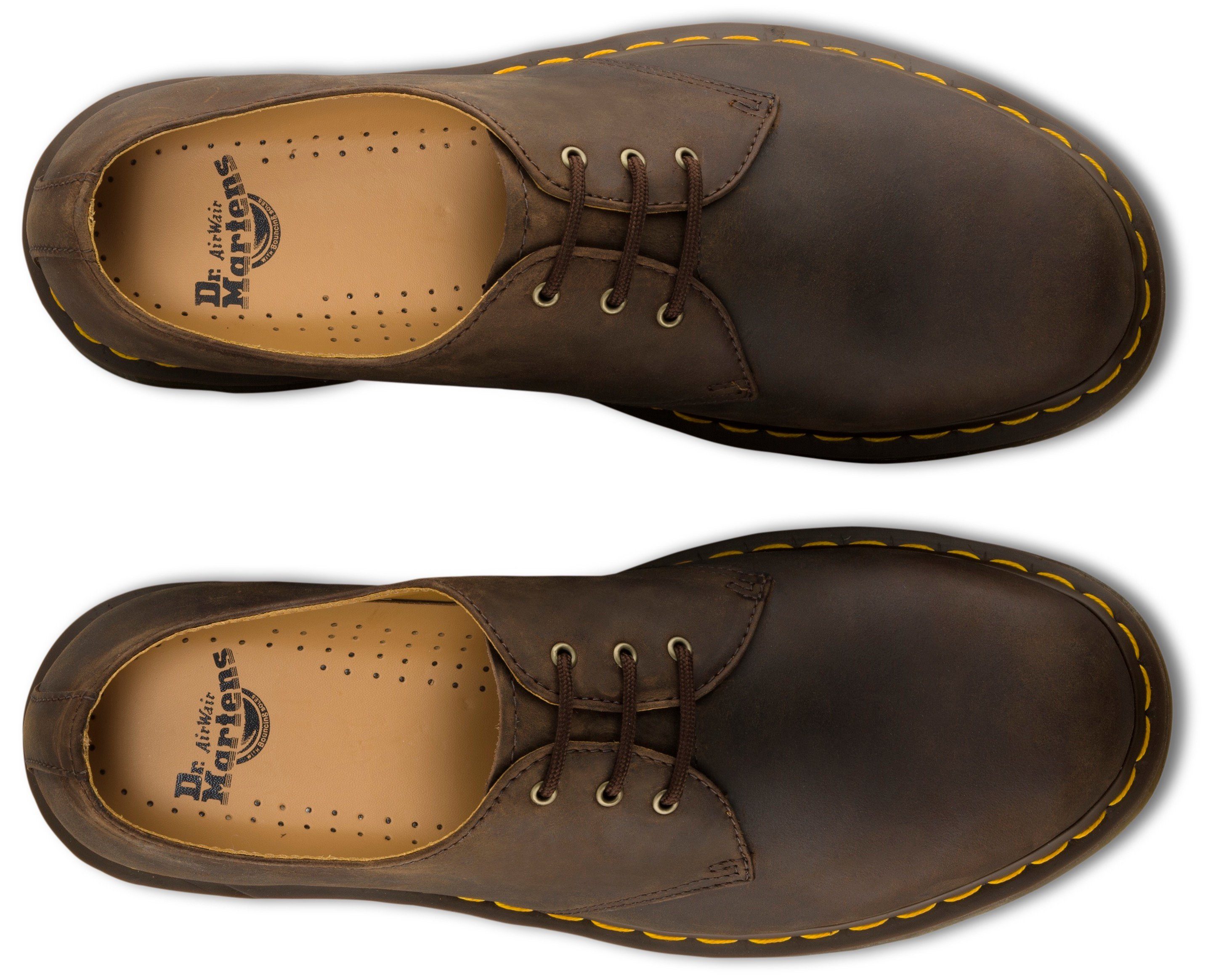 DR. MARTENS 3 Eye 1461 Crazy Horse Schnürschuh Freizeitschuh, Halbschuh, Schnürschuh mit Kontrastnaht