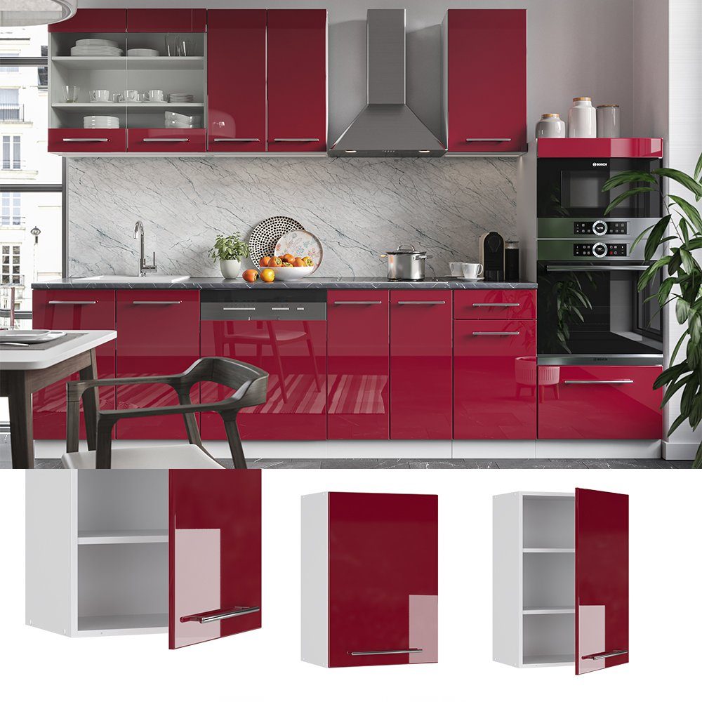 Vicco Hängeschrank Fame-Line, Bordeaux Hochglanz/Weiß, 50 günstig online kaufen
