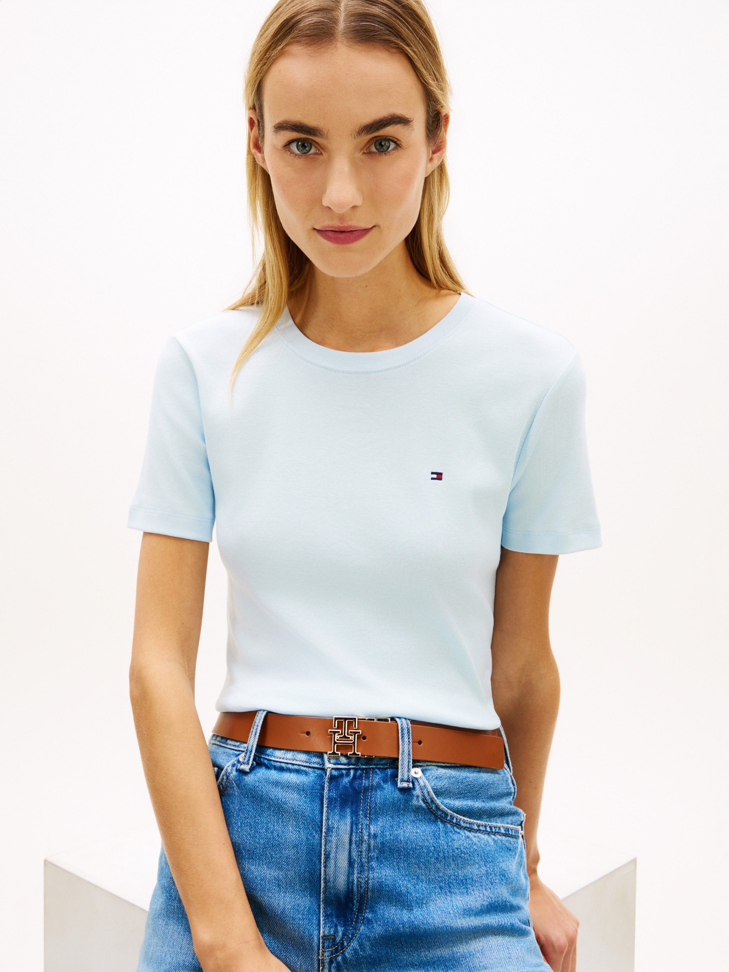 Tommy Hilfiger T-Shirt SLIM CODY C-NK Baumwolle, slim fit günstig online kaufen