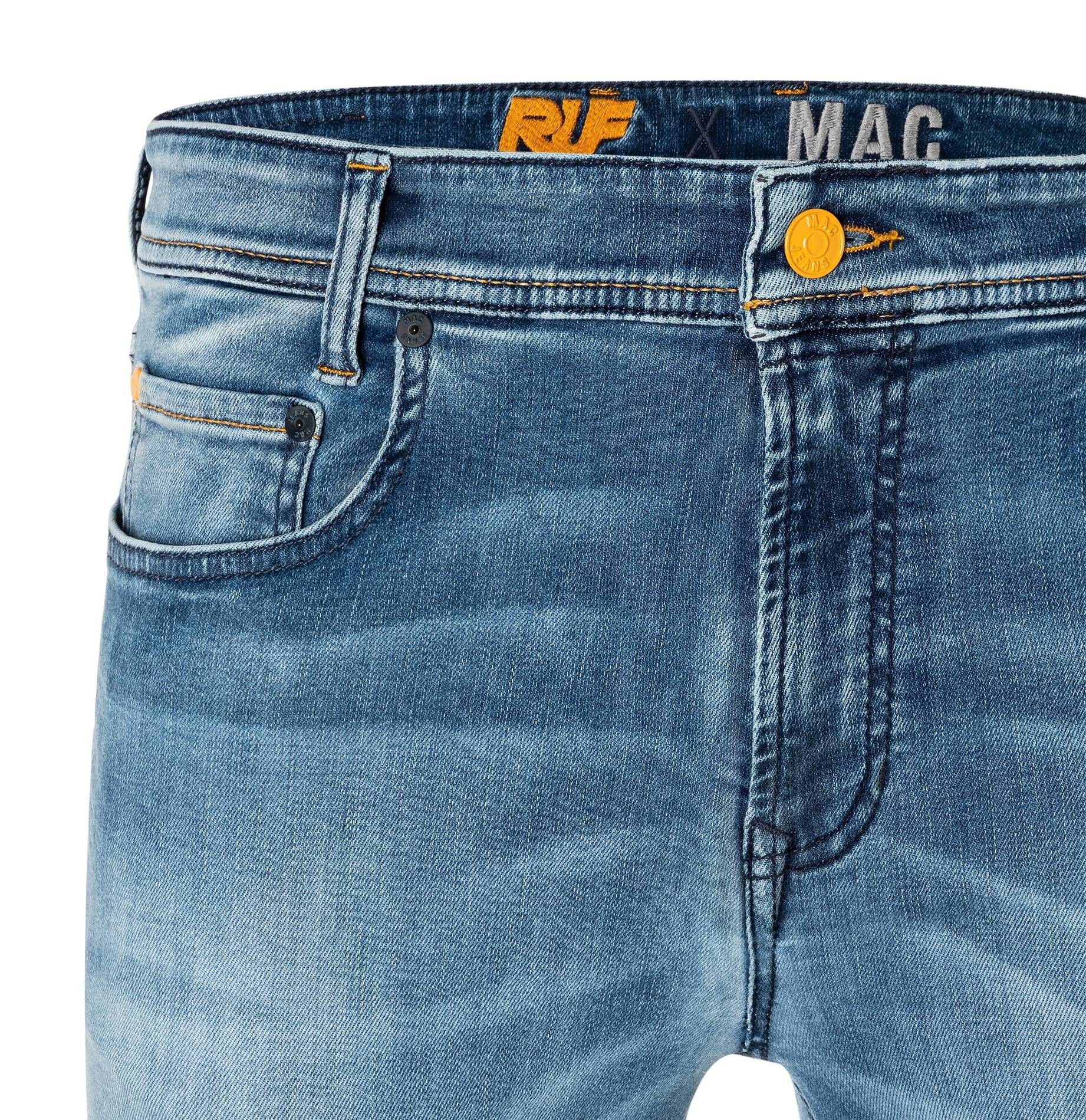 MAC 5-Pocket-Jeans Herren Jeans "Macflexx (81) stoned Denim" blue (1-tlg)