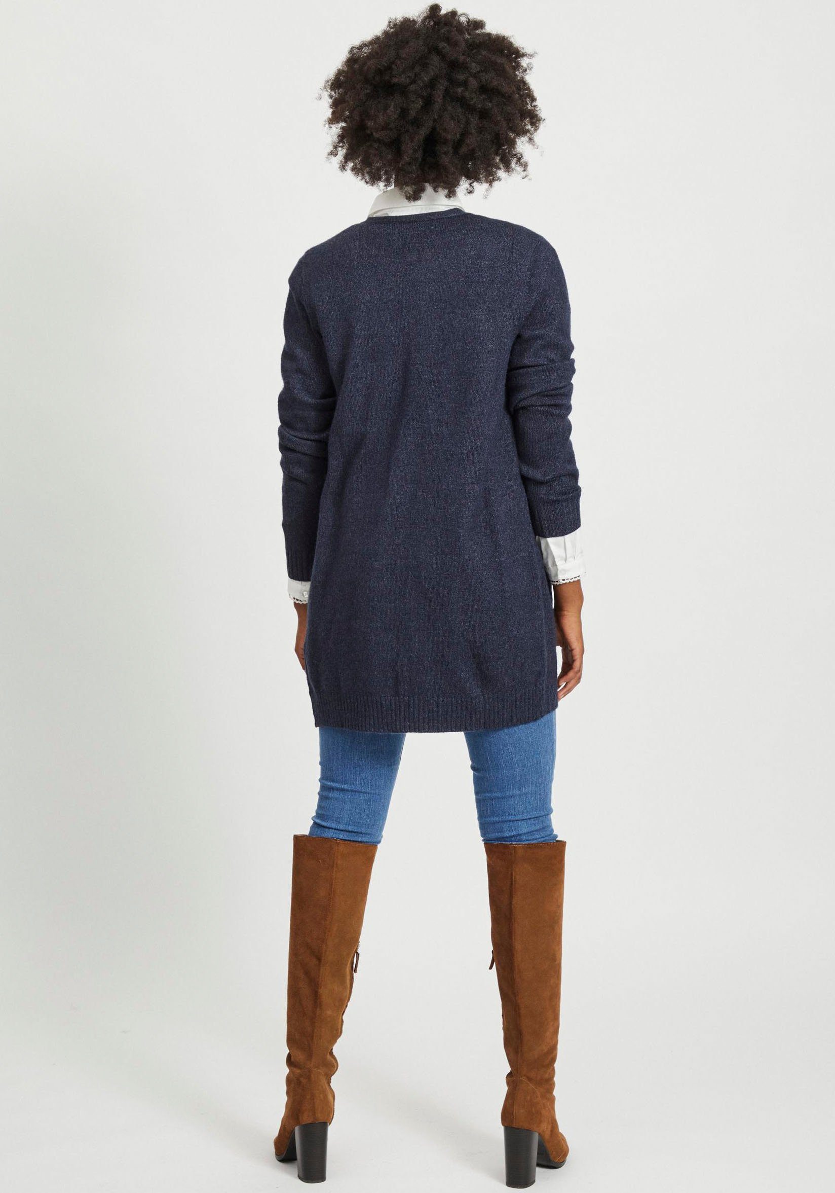 Vila Cardigan VIRIL OPEN L/S Form in NOOS KNIT - CARDIGAN Total Detail:MELANGE offener Eclipse