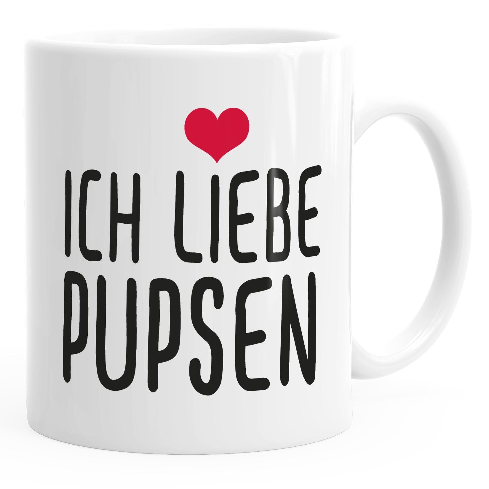 MoonWorks Tasse Spruch-Tasse Ich liebe Pupsen Kaffeetasse Teetasse MoonWorks®, Keramik