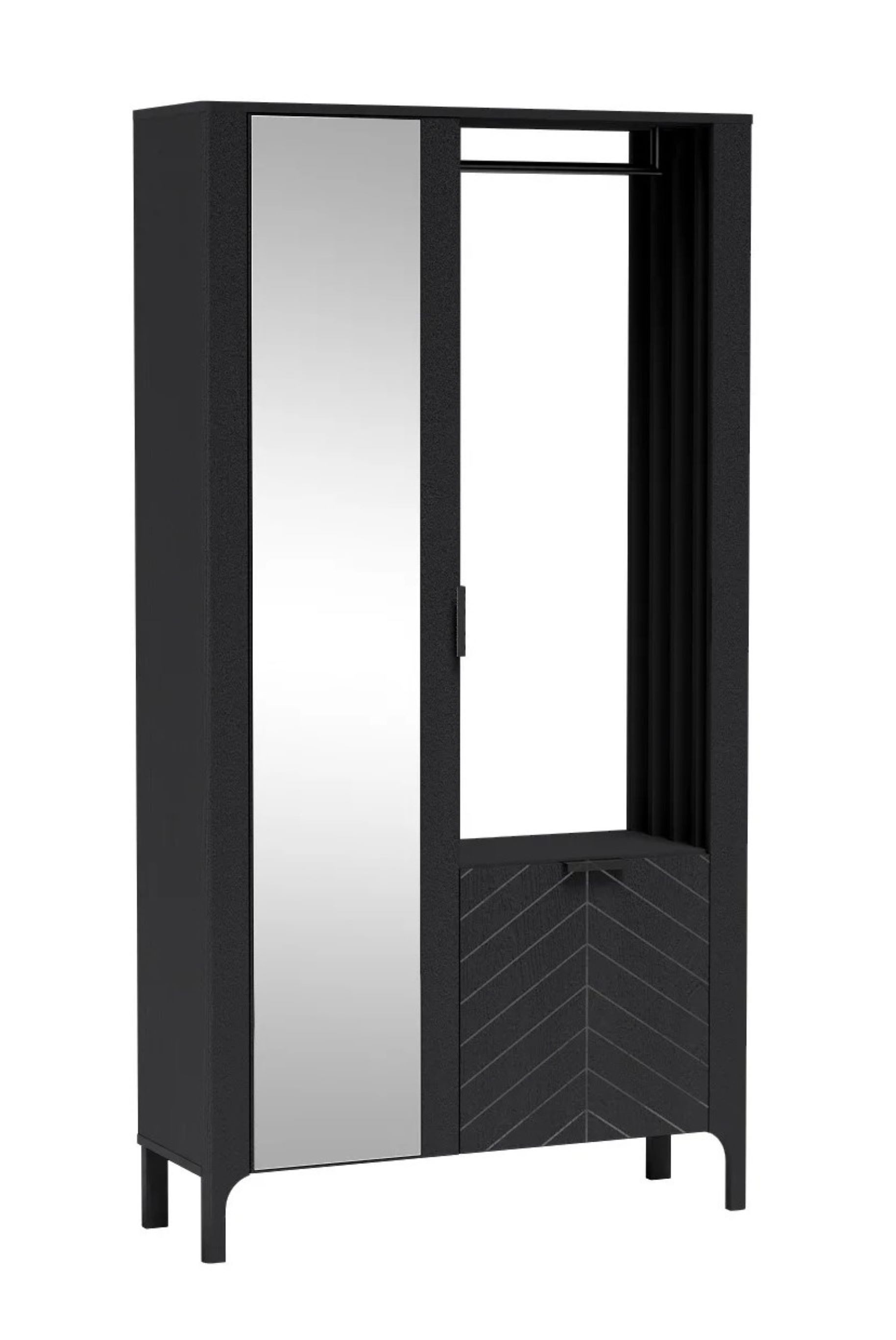 99rooms Garderobenschrank Natan (Schrank, Garderobenschrank) Trendstarkes und zugleich zeitloses Design, Soft-Close-Funktion