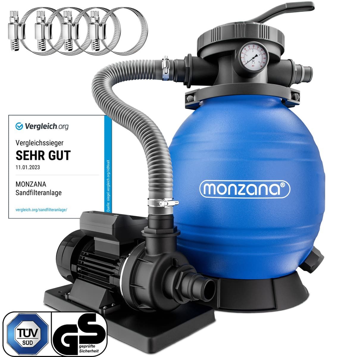 monzana Sandfilteranlage, SF12K 10.200L/h bis 35.000L günstig online kaufen