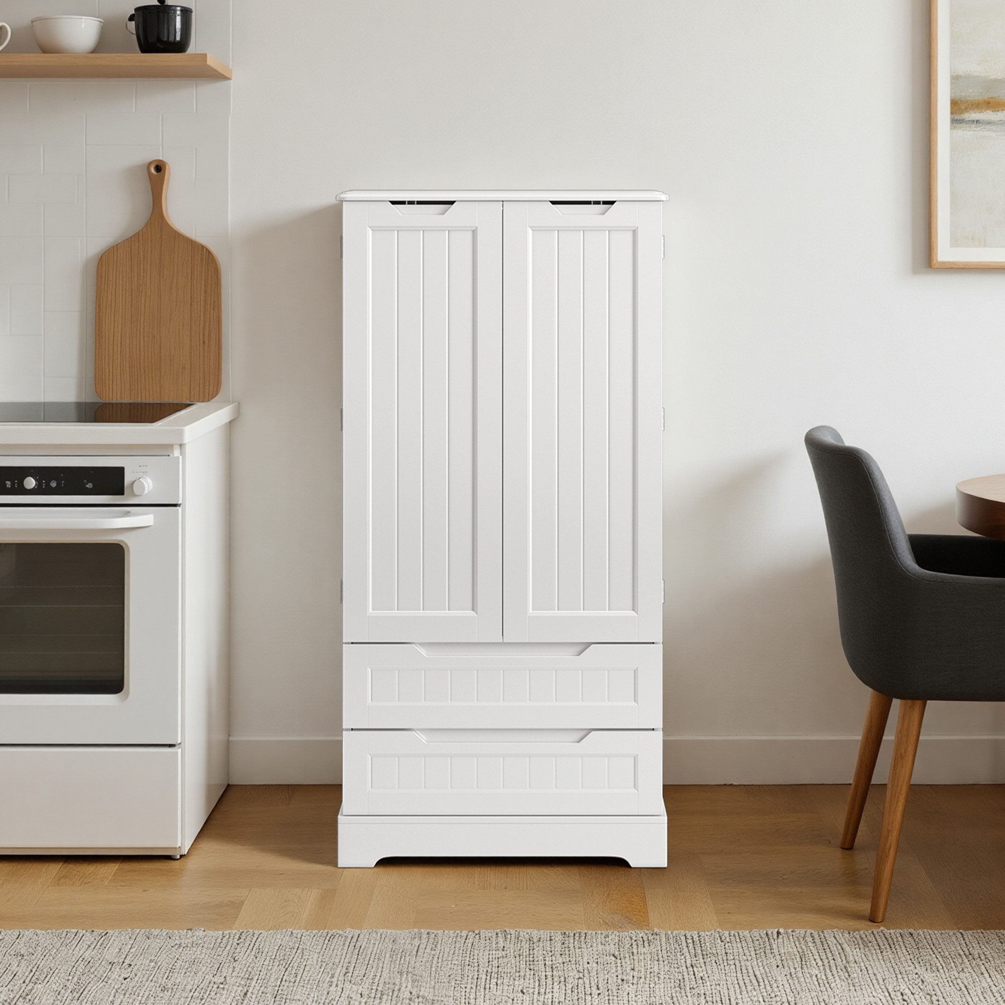 Bealife Sideboard hoher Küchenschrank mit 2 Schubladen und 2 Türen, Vorrats günstig online kaufen