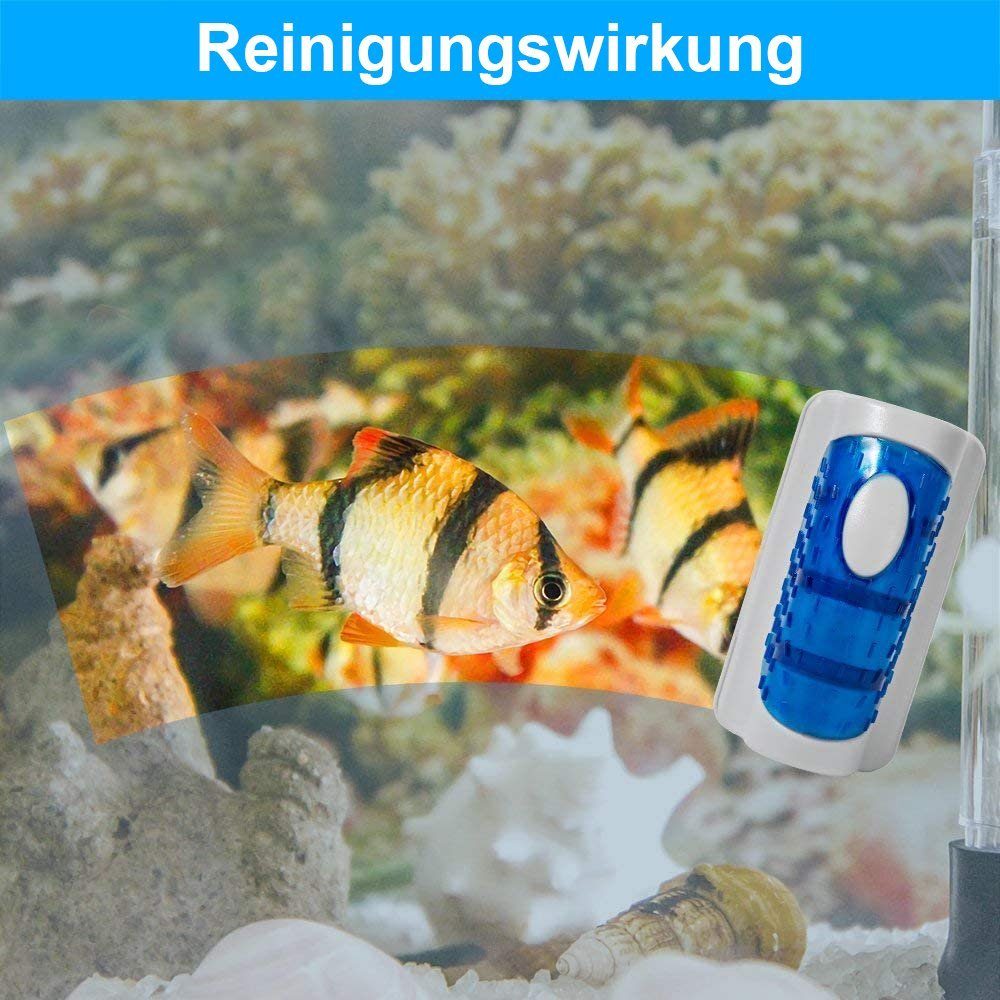 Magnetischer Aquarium Glasreiniger, Reinigungsbürste Aquarium-Glasreiniger GelldG