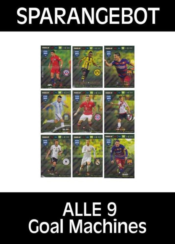 Panini Sammelkarte Panini FIFA 365 - 2017 Adrenalyn XL - ALLE 9 Goal Machines