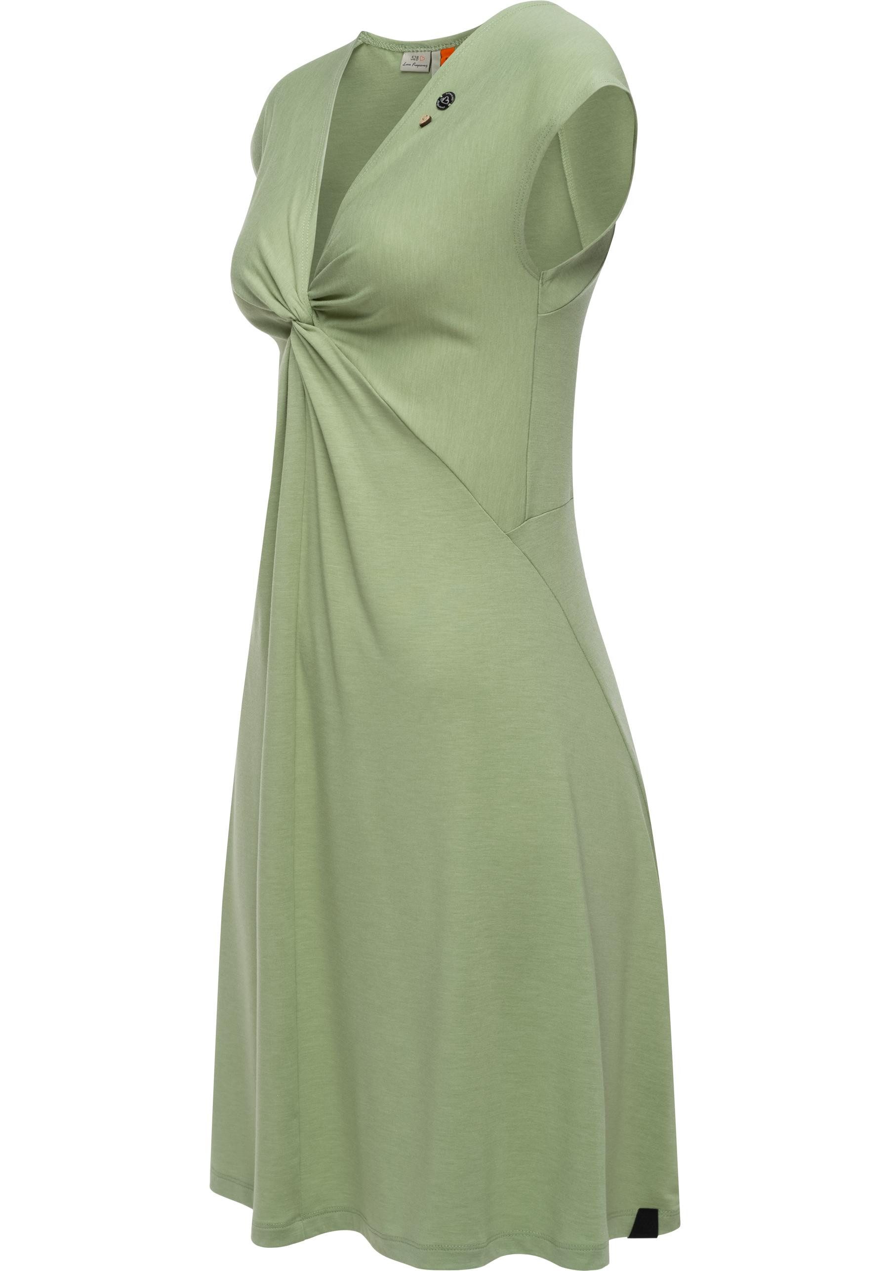Ragwear Jerseykleid Comfrey Solid stylisches Sommerkleid mit tiefem V-Ausschnitt