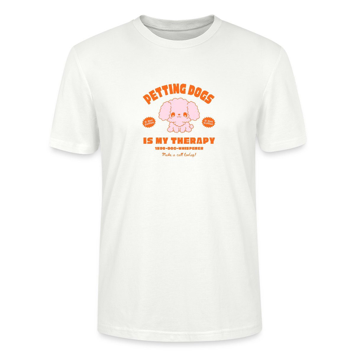 T-Shirt Petting Dogs Is My Therapy Süßes Hunde Motiv Unisex Bio T-Shirt