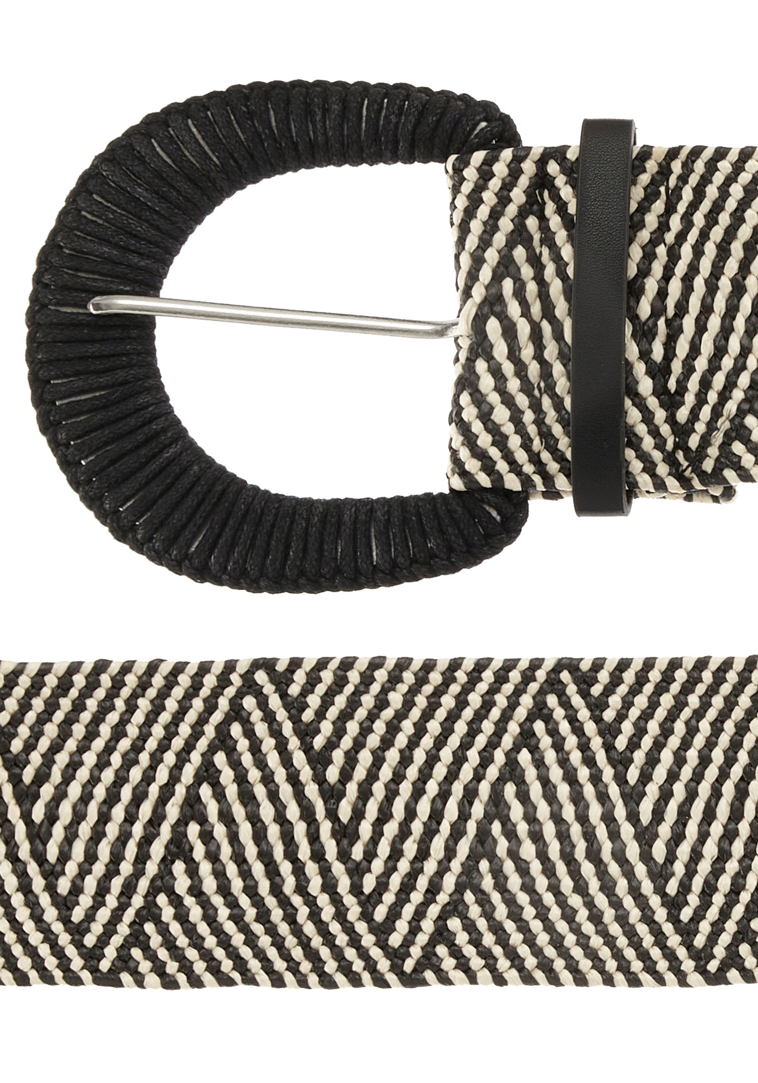 LASCANA Taillengürtel Stretchgürtel, Schmuckgürtel, Gürtel für Kleid & Overall, Bauchgürtel NEU moderne Bast-Optik, mit Shaping-Effekt dank elastischem Material