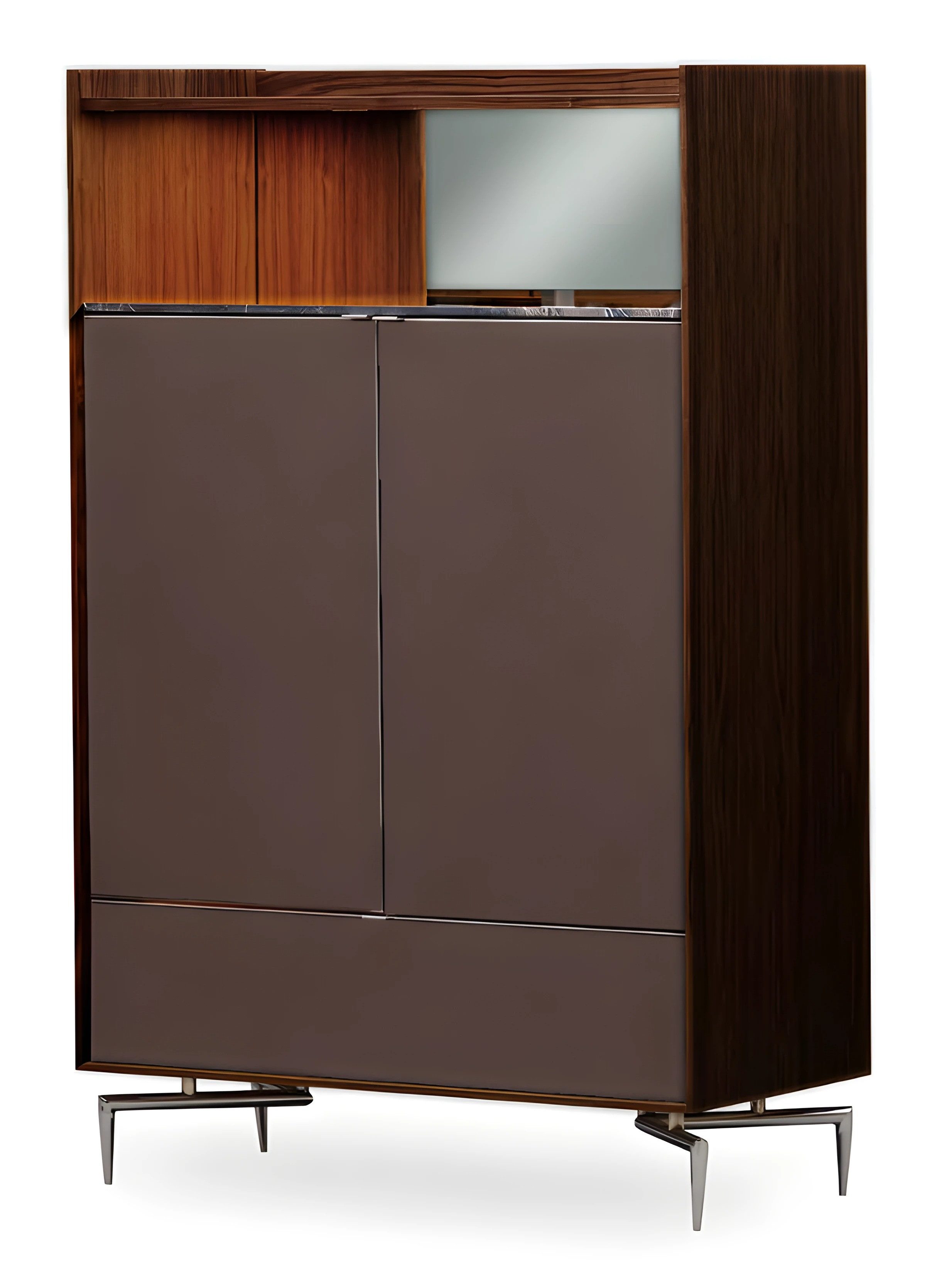 JVmoebel Konsolentisch Braune Holzkonsole modern robust für Flur Wohnzimmer Büro, Made in Europe