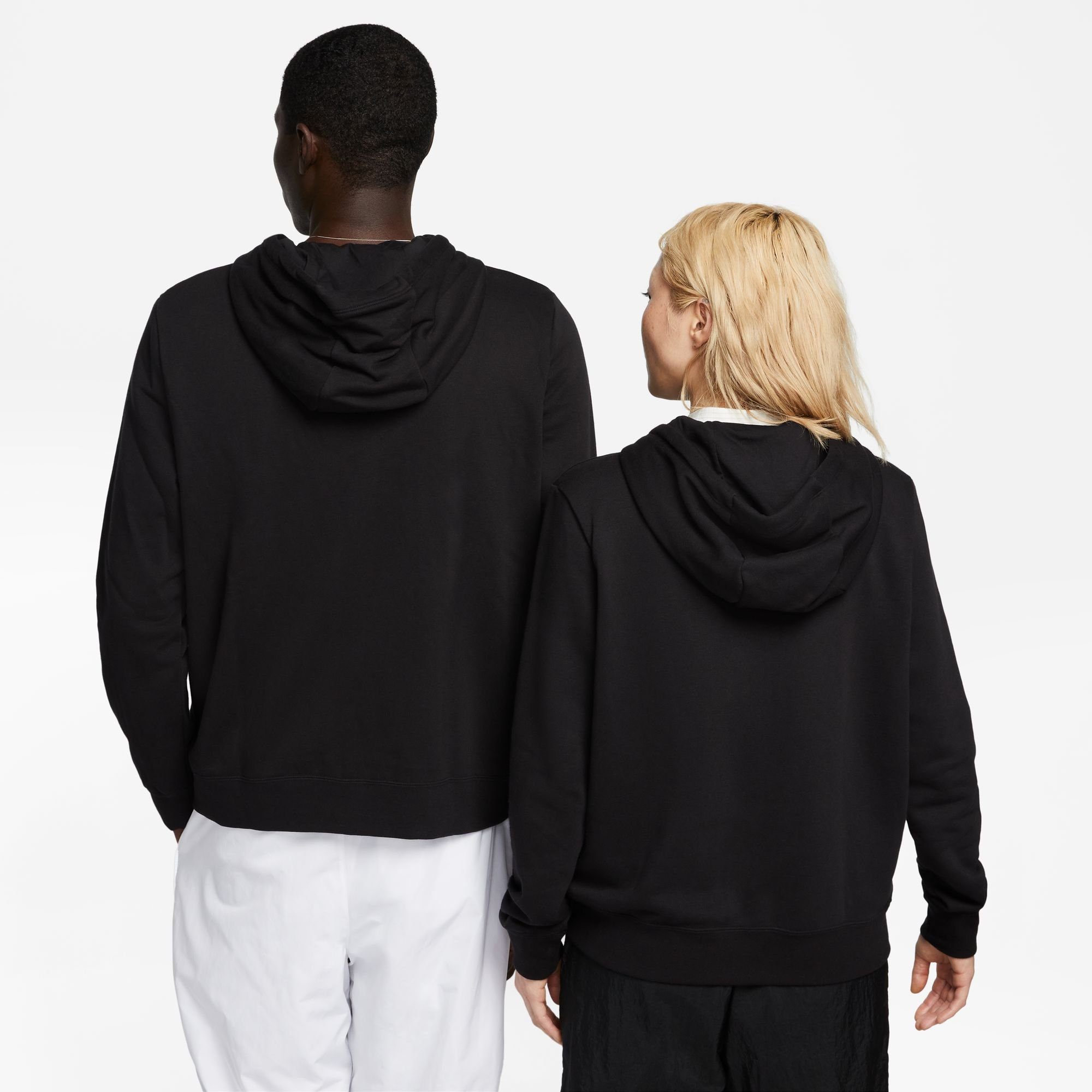 Nike Sportswear Kapuzensweatjacke Fleece BLACK/WHITE Full-Zip Club Women's Hoodie
