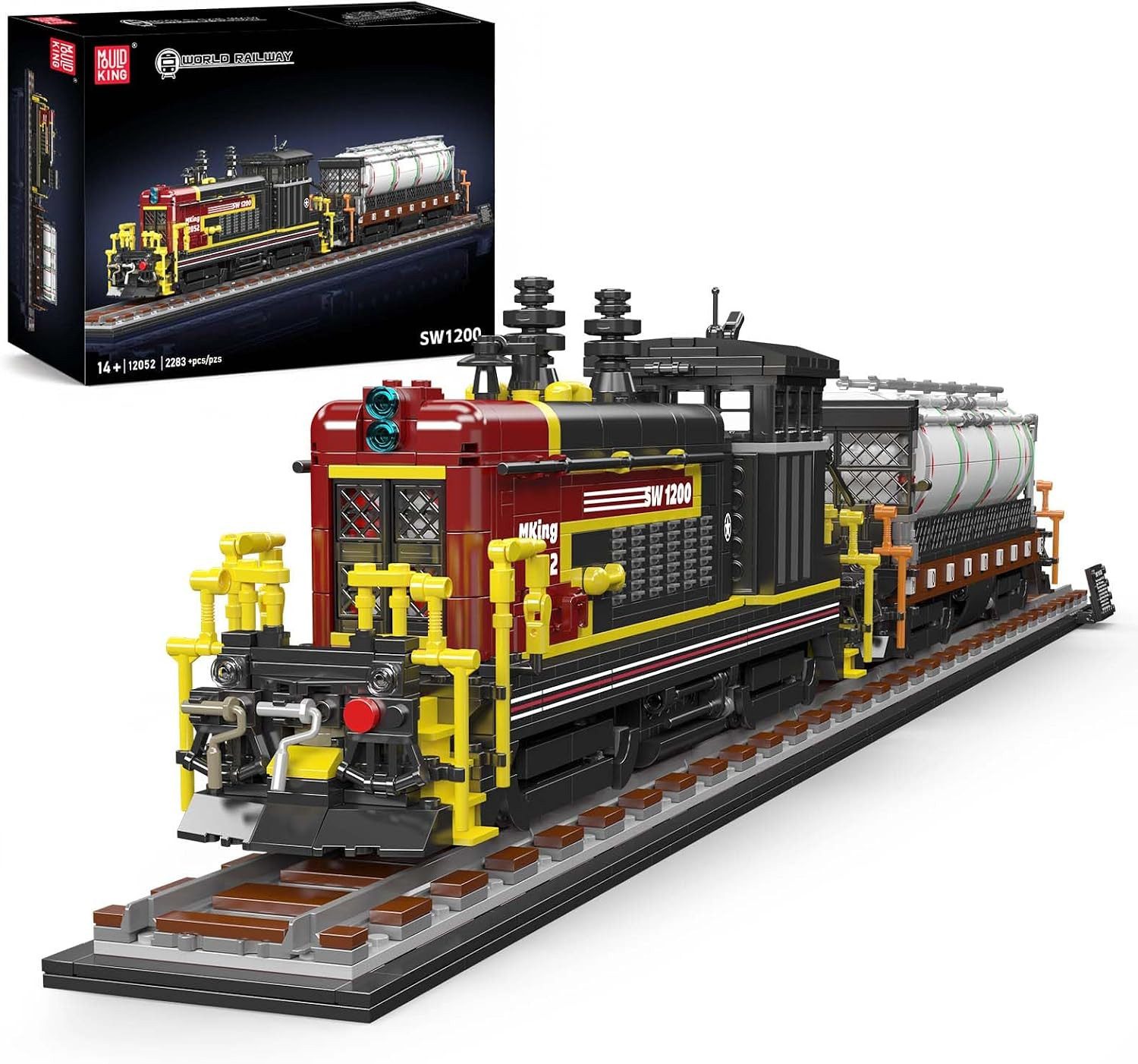 Mould King Mould King 12052 – SW1200 Diesel-Rangierlokomotive [2283 Teile] Konstruktions-Spielset, (2283 St)