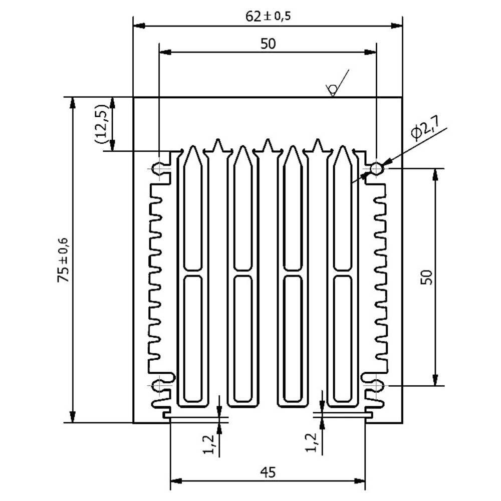 Fischer Elektronik Computer-Kühler Hochleistungs-Kühlprofil 10015838, ohne Vorkammer
