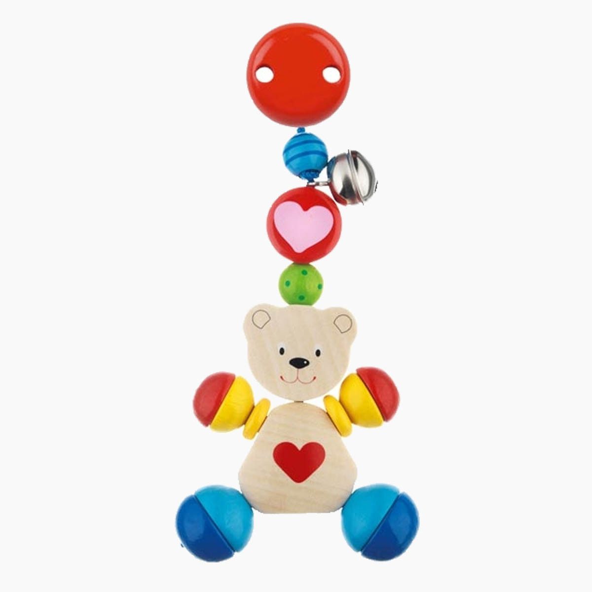 goki Kinderwagenanhänger Clip Herzbär (packung, 1-tlg., set), tolles Geschenk zur Geburt oder Taufe