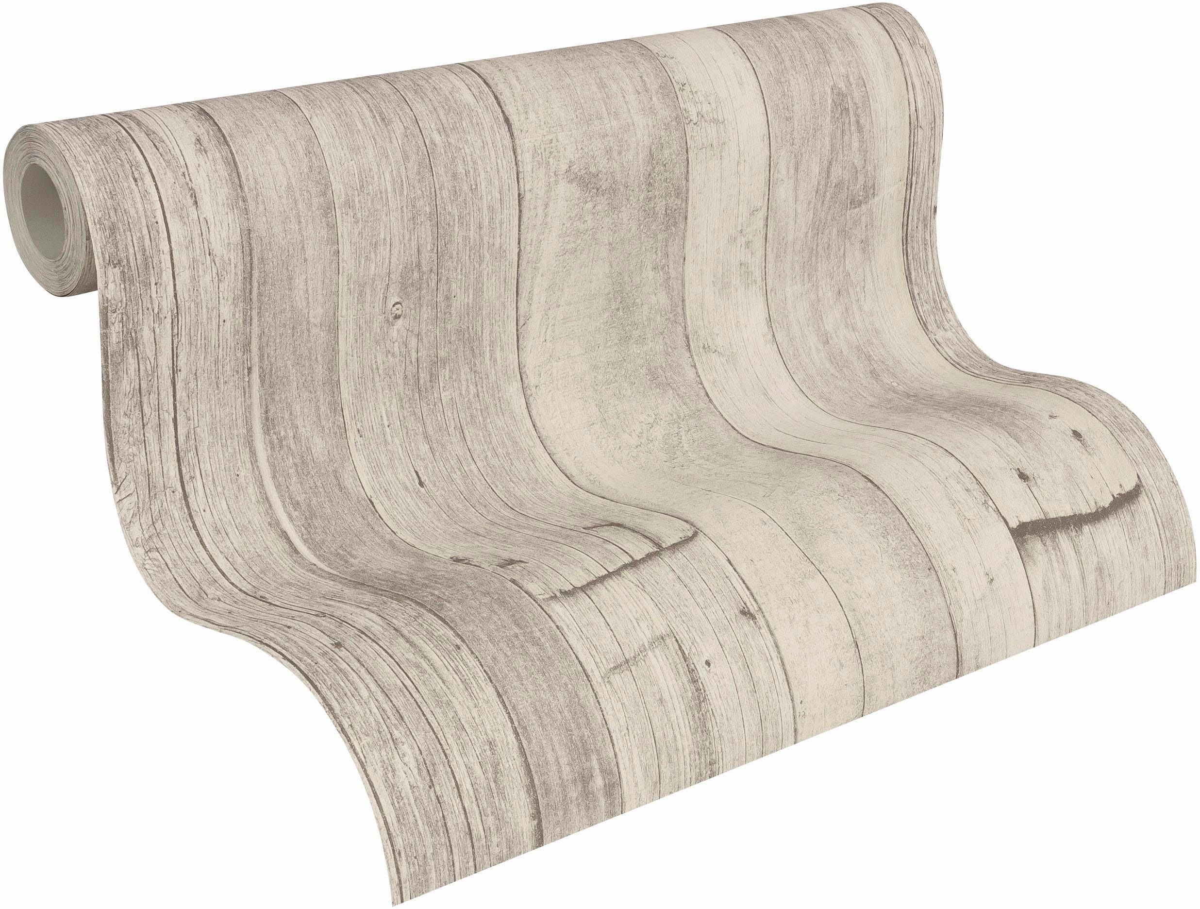 living walls Vliestapete Best of Wood`n Stone 2nd Edition, leicht strukturiert, gestreift, realistisch, Holz, Tapete Holzoptik matt leicht strukturiert Tapeten Wohnzimmer modern