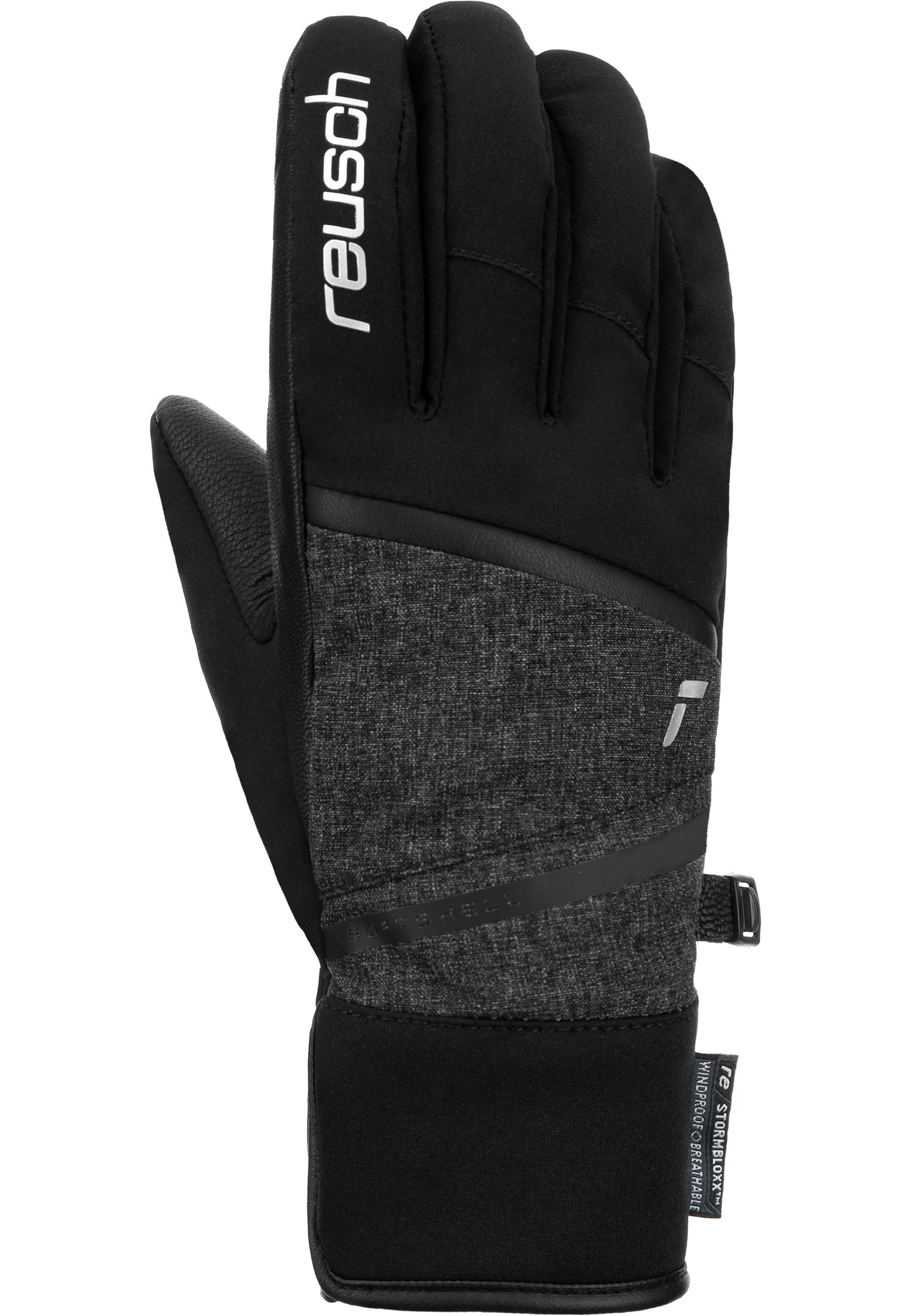 Reusch Skihandschuhe Tessa atmungsaktivem Material wasserdichtem und STORMBLOXX™ grau-schwarz aus