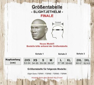 Bores Motorradhelm Gensler Srm Slight 4 - Finale - Jethelm Leder - Ohne Ece 22.05 Prüfungchwarz-Matt
