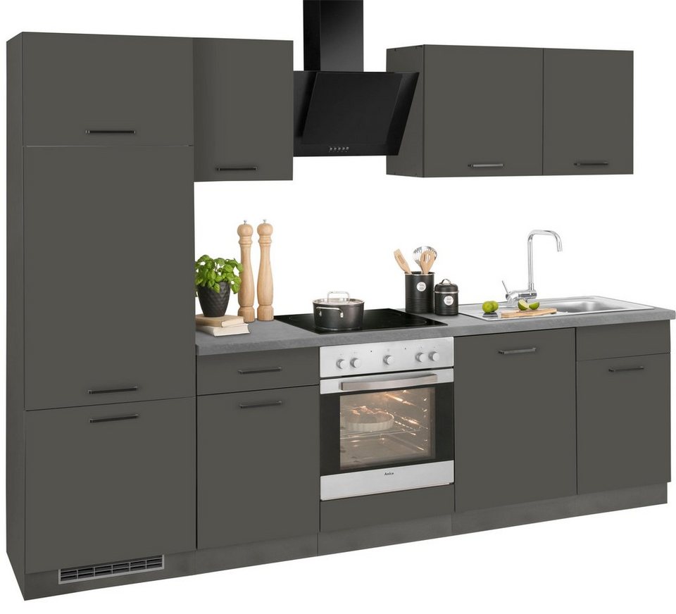 wiho Küchen Küchenzeile Esbo, ohne E-Geräte, Breite 280 cm