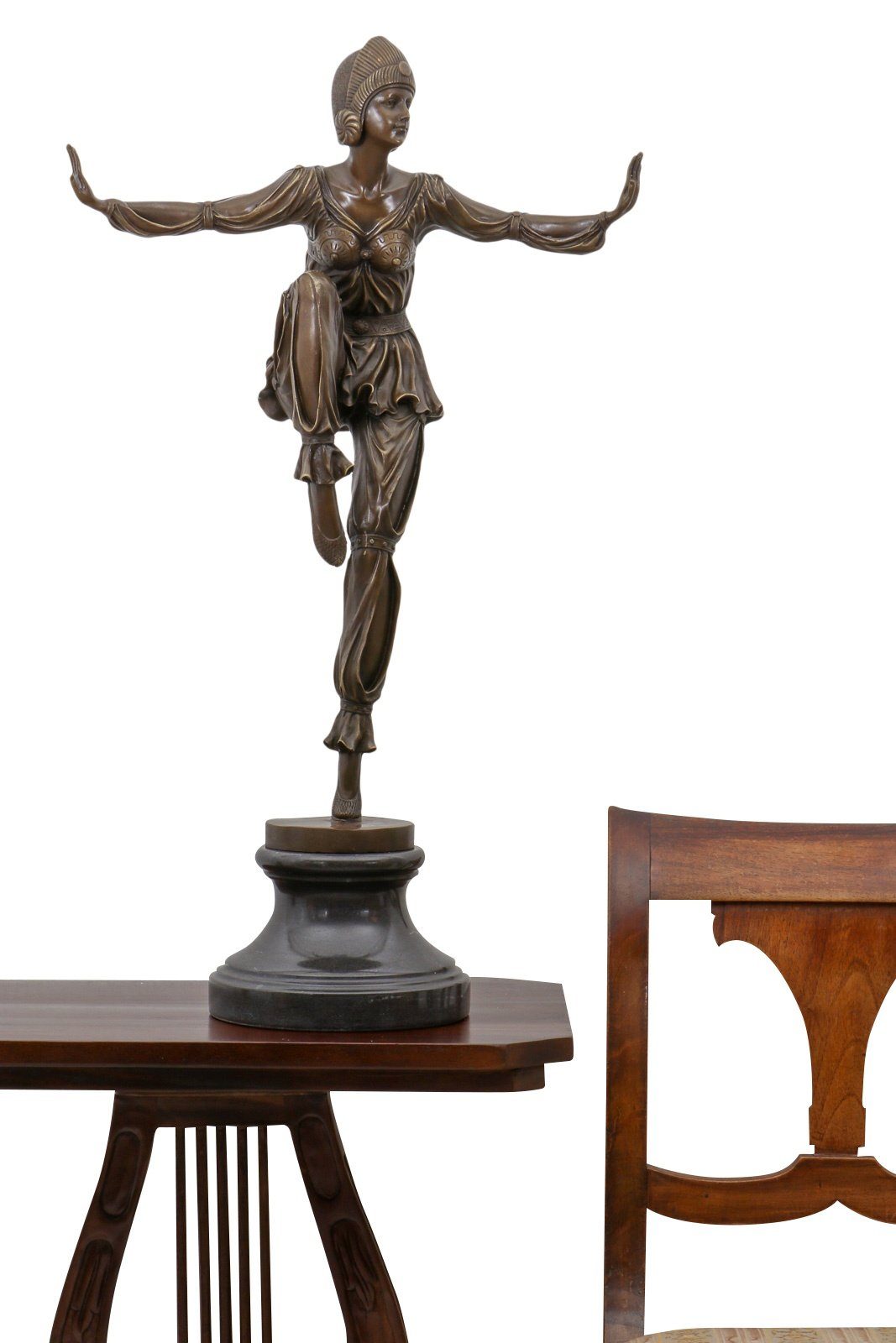 Figur Frau Statue Skulptur Bronze Scheherazade Aubaho Bronzeskulptur Tänzerin Antik-St