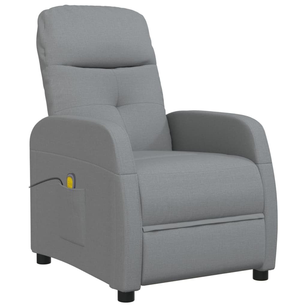 DOTMALL Massagesessel Relaxsessel,hoher Sitzkomfort, ergonomisch geformt, Stoff Hellgrau