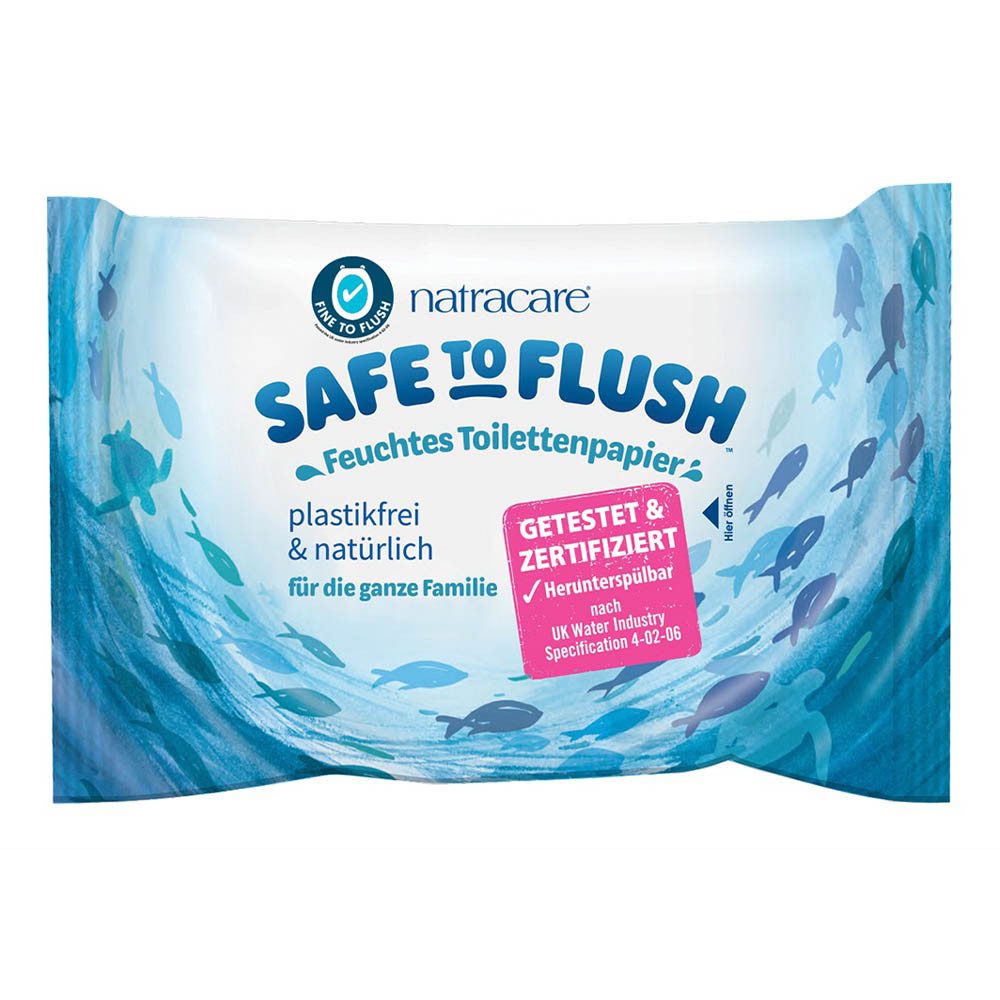 Natracare Safe to Flush - Feuchtes Toilettenpapier 30Stück Hygienemittel