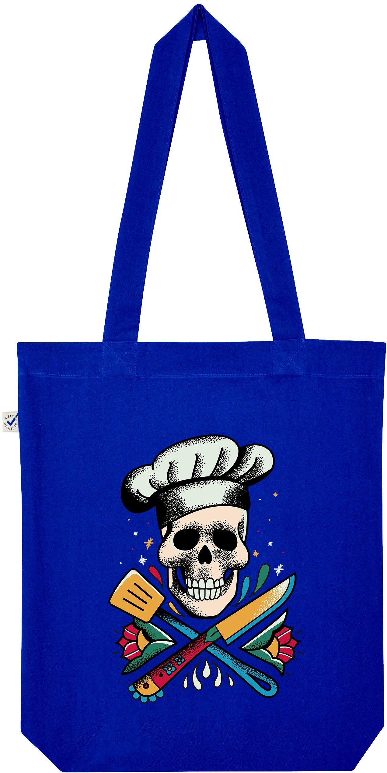 Tragetasche Skull Cooking Totenkopf Koch Jutebeutel Tasche Lange Henkel