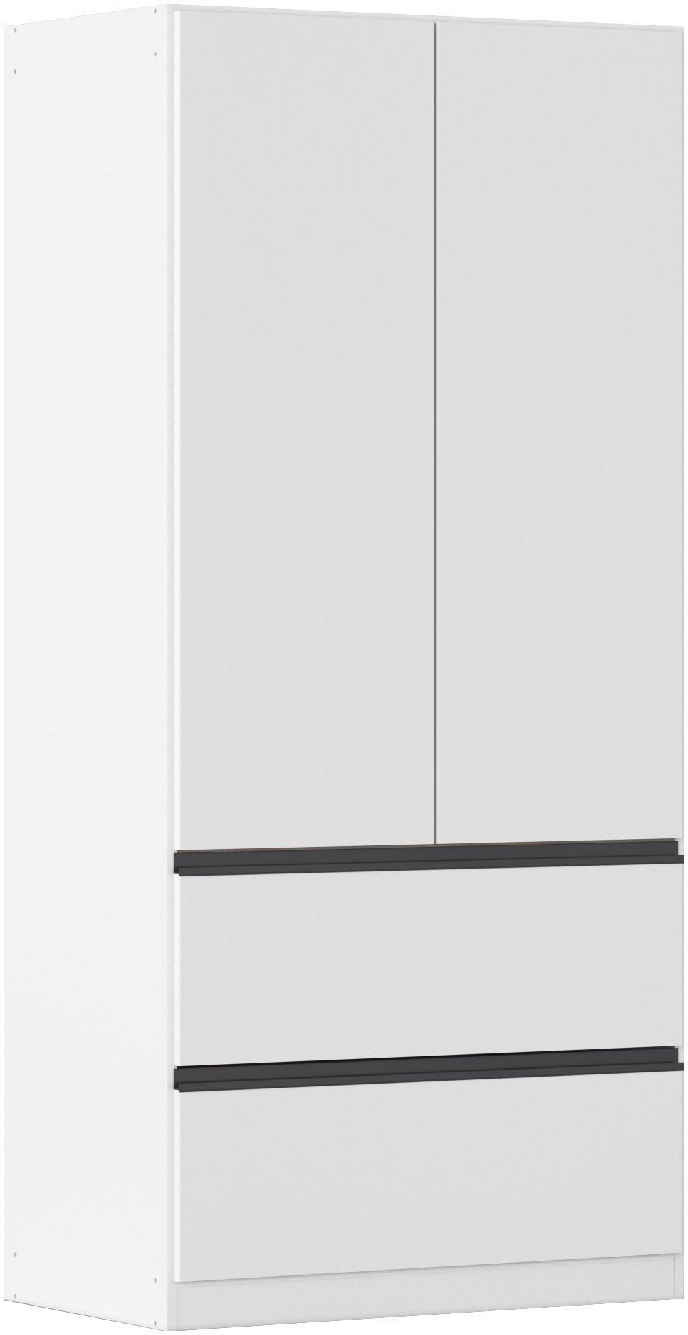 rauch Drehtürenschrank Kleiderschrank Schrank Garderobe COSTA in den Breiten 91/136/181 cm (in 3 Ausstattungen BASIC/CLASSIC/PREMIUM) viel Platz, grifflose Fron – Bild 2 von 5